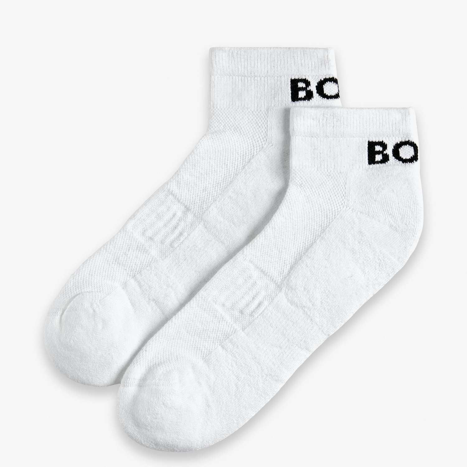 Boss Men's 2 Pack Cotton Rich Cushioned Trainer Socks - 9-11 - White - Available at M&S
