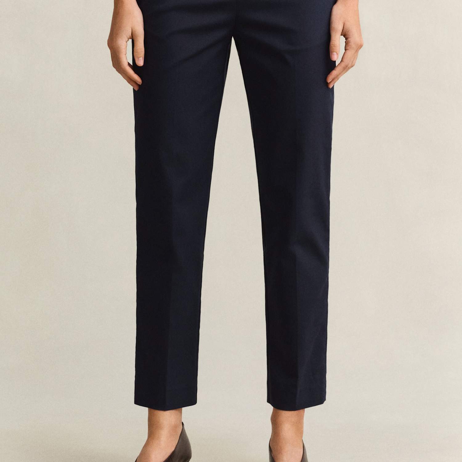 Gant Women's Cotton Rich Slim Fit Chinos - 34 - Navy - Available at M&S