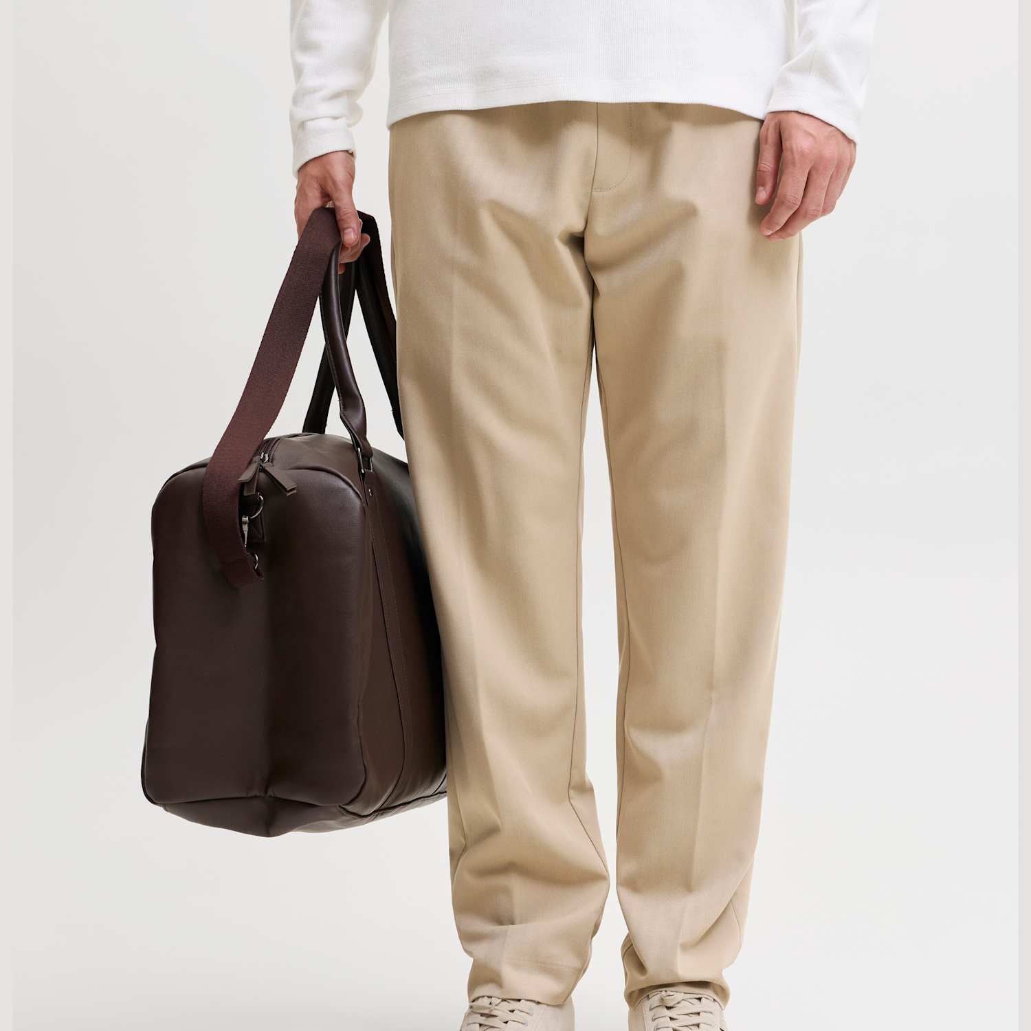 Jack & Jones Men's Drawstring Joggers - L - Beige - Available at M&S
