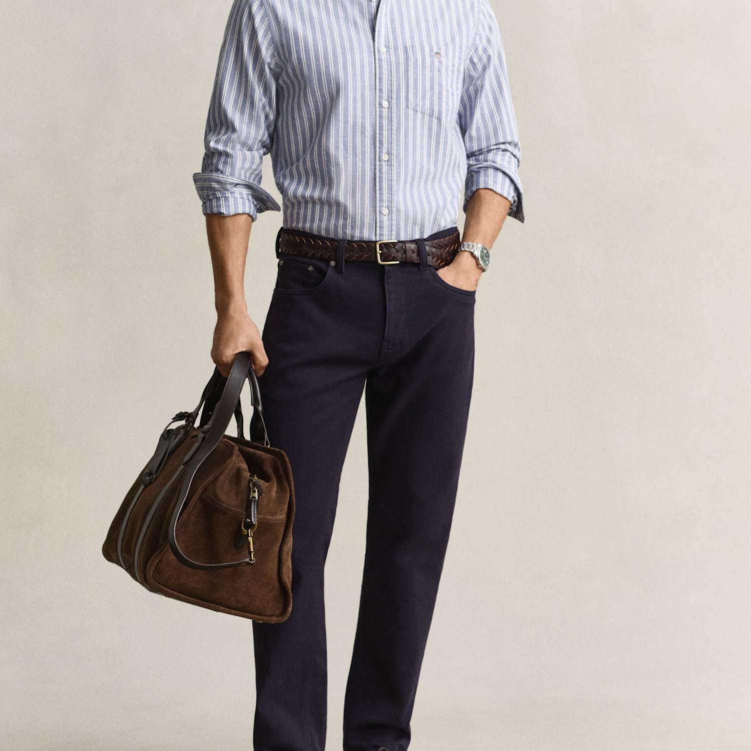 Gant Men's Pure Cotton Striped Oxford Shirt - XL - Blue Mix - Available at M&S