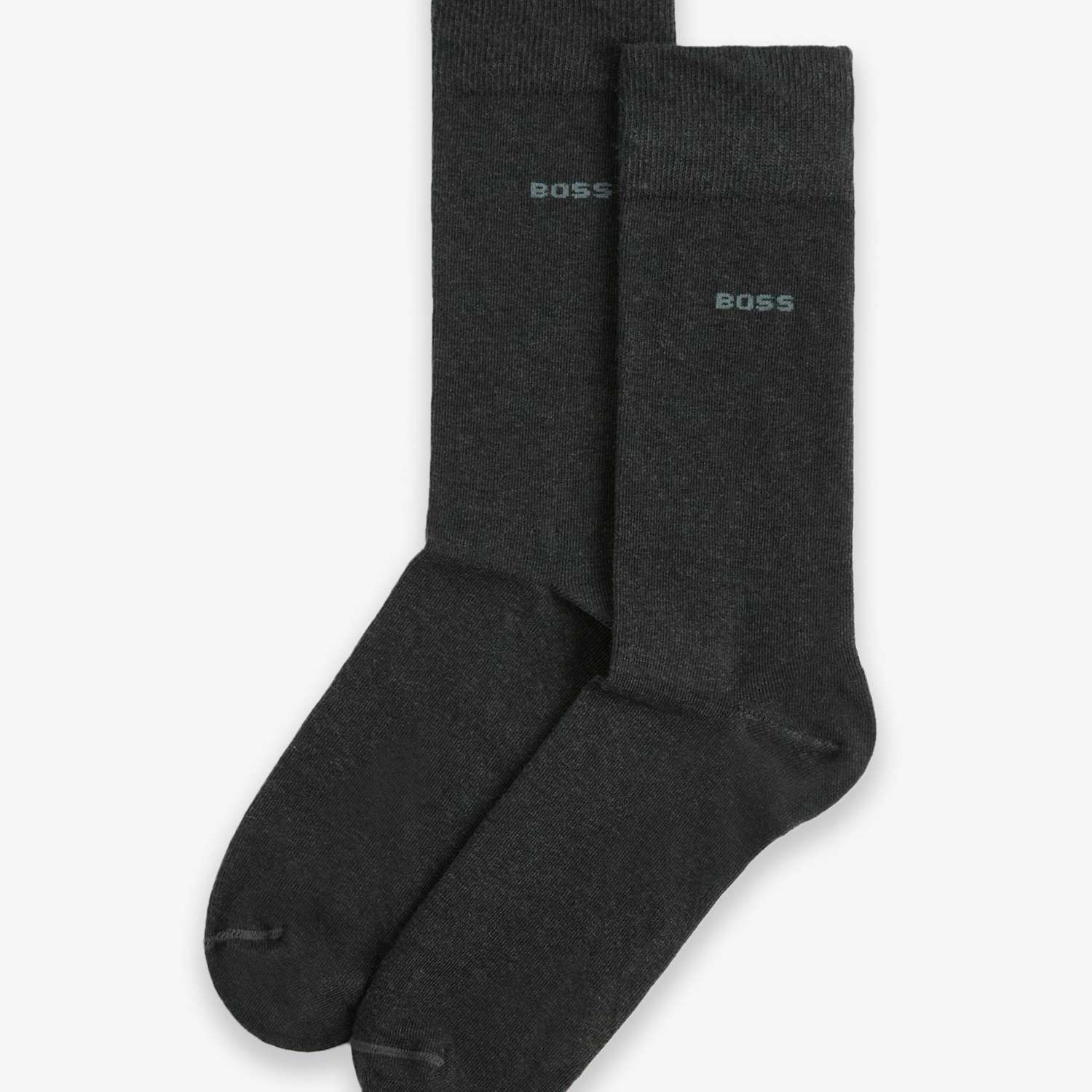 Boss Men's 2 Pack Cotton Rich Ankle Socks - 9-11 - Grey - Available at M&S