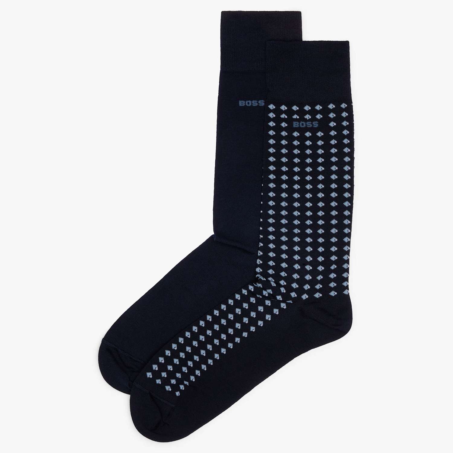 Boss Men's 2 Pack Assorted Cotton Rich Socks - 6-11 - Navy - Available at M&S