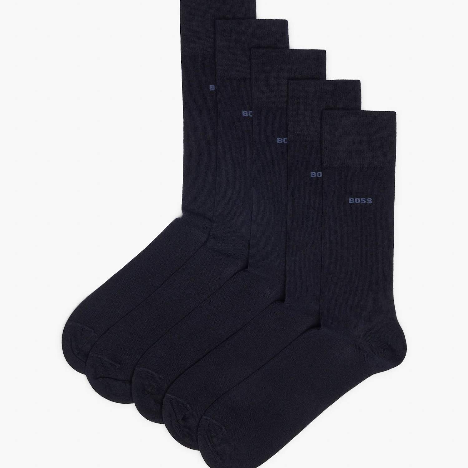 Boss Men's 5 Pack Cotton Rich Ankle Socks - 6-11 - Navy - Available at M&S