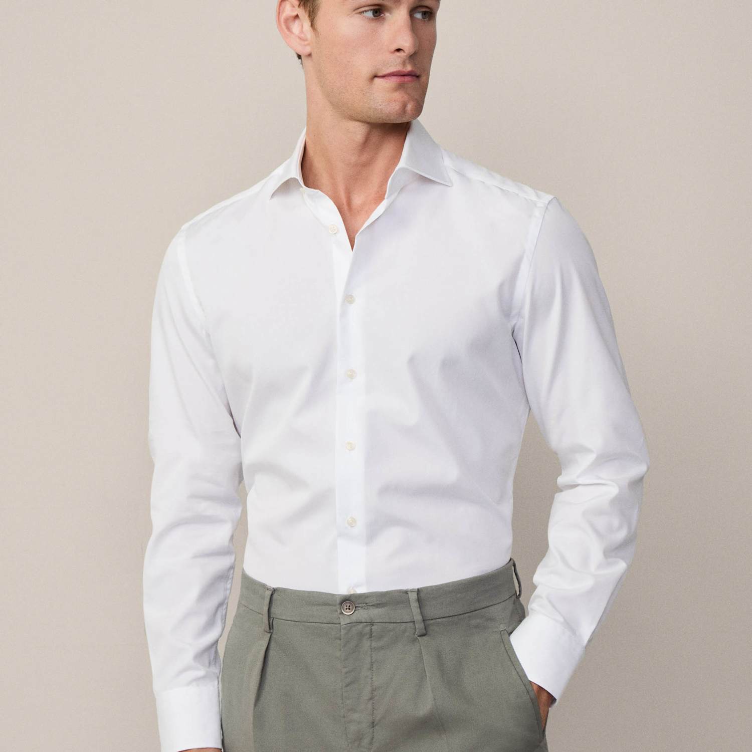 Hackett Men's Slim Fit Pure Cotton Oxford Shirt - 14½ - White - Available at M&S