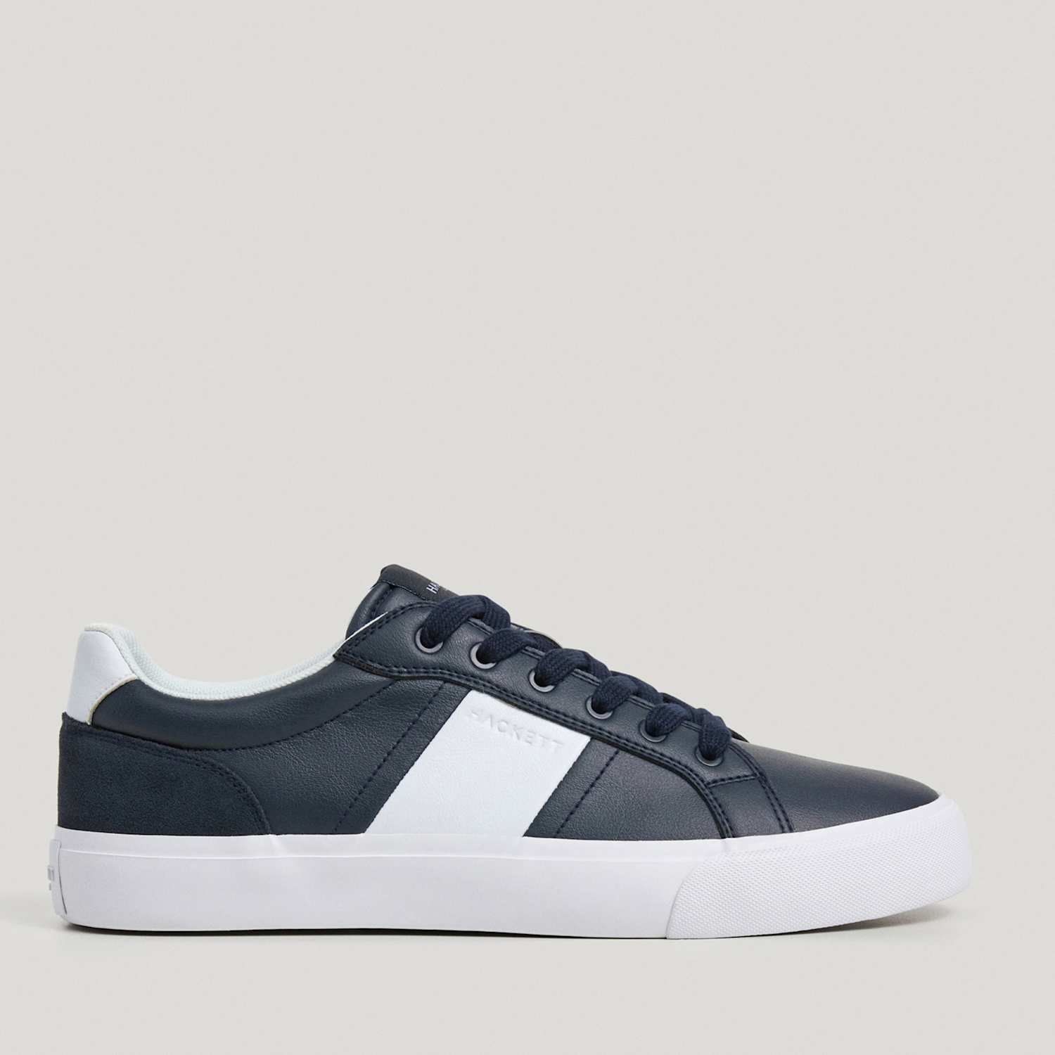 Hackett Men's Suede Mixed Texture Trainers - 10 - Navy Mix - Available at M&S
