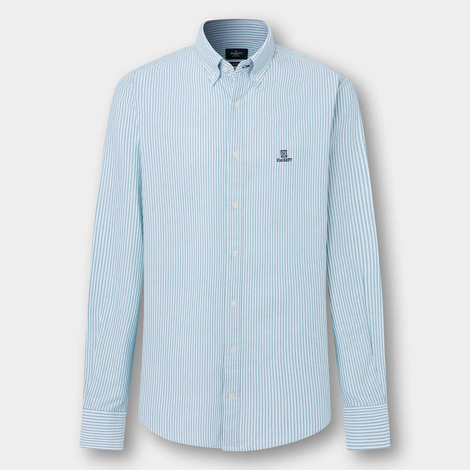 Hackett Men's Regular Fit Pure Cotton Oxford Shirt - M - Green Mix - Available at M&S