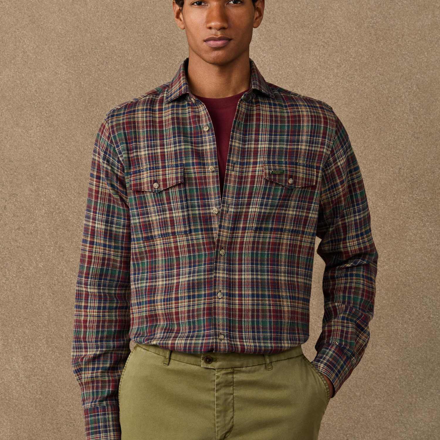 Hackett Men's Regular Fit Pure Cotton Check Flannel Shirt - L - Multi - Available at M&S