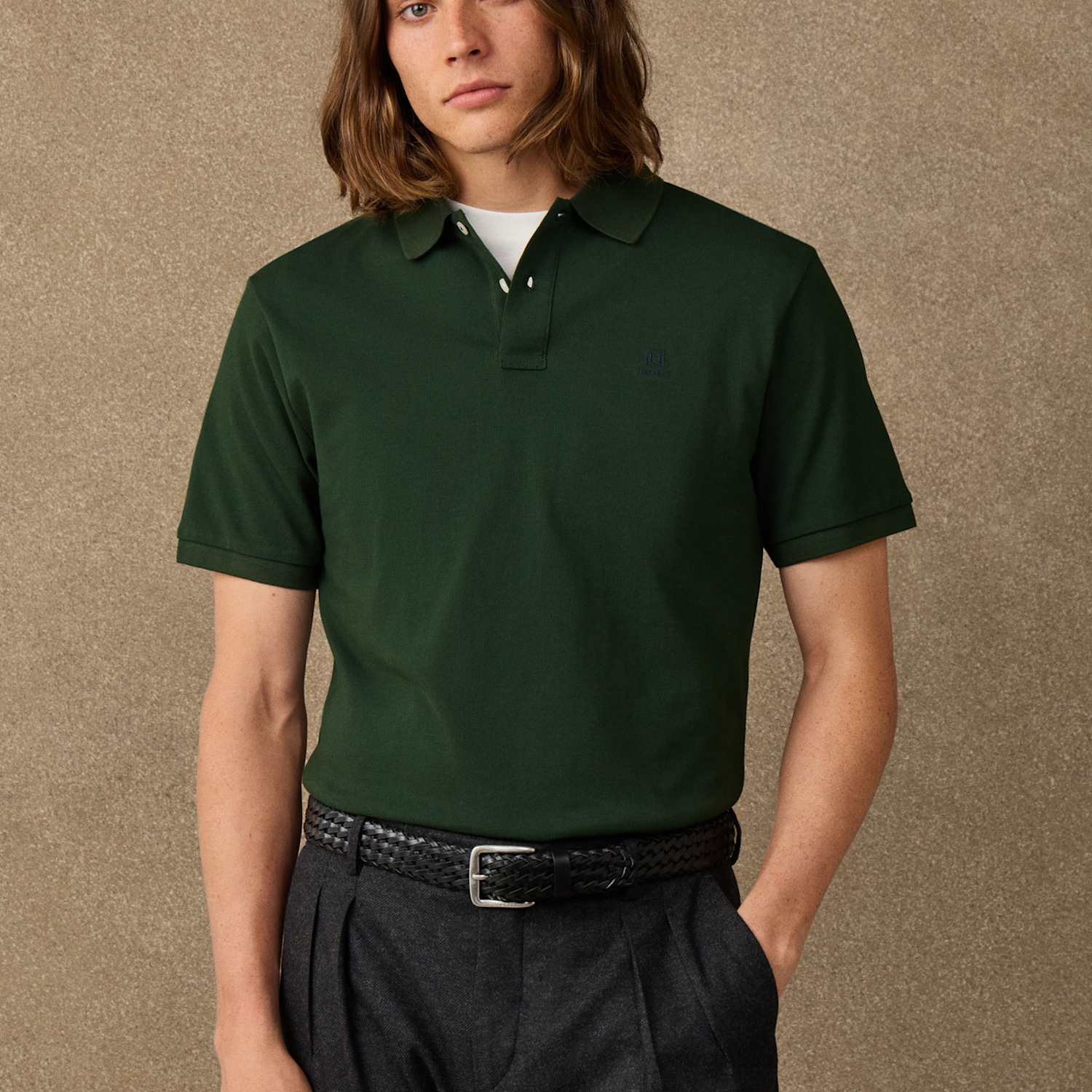 Hackett Men's Pure Cotton Polo Shirt - M - Dark Green - Available at M&S