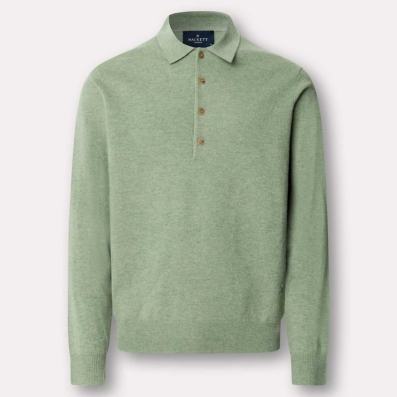 Hackett Men's Pure Lambswool Polo Shirt - XL - Green - Available at M&S