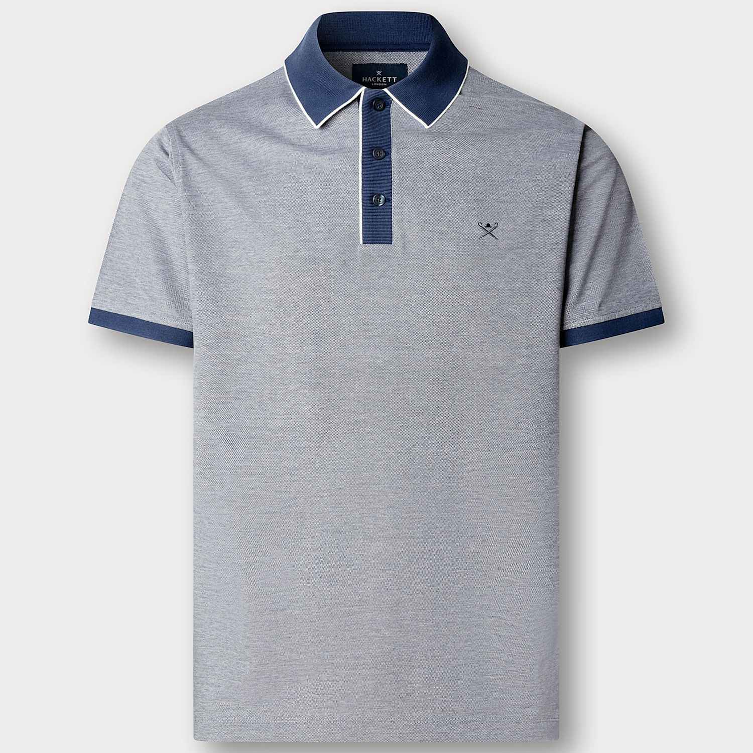 Hackett Men's Pure Cotton Pique Polo Shirt - M - Blue - Available at M&S