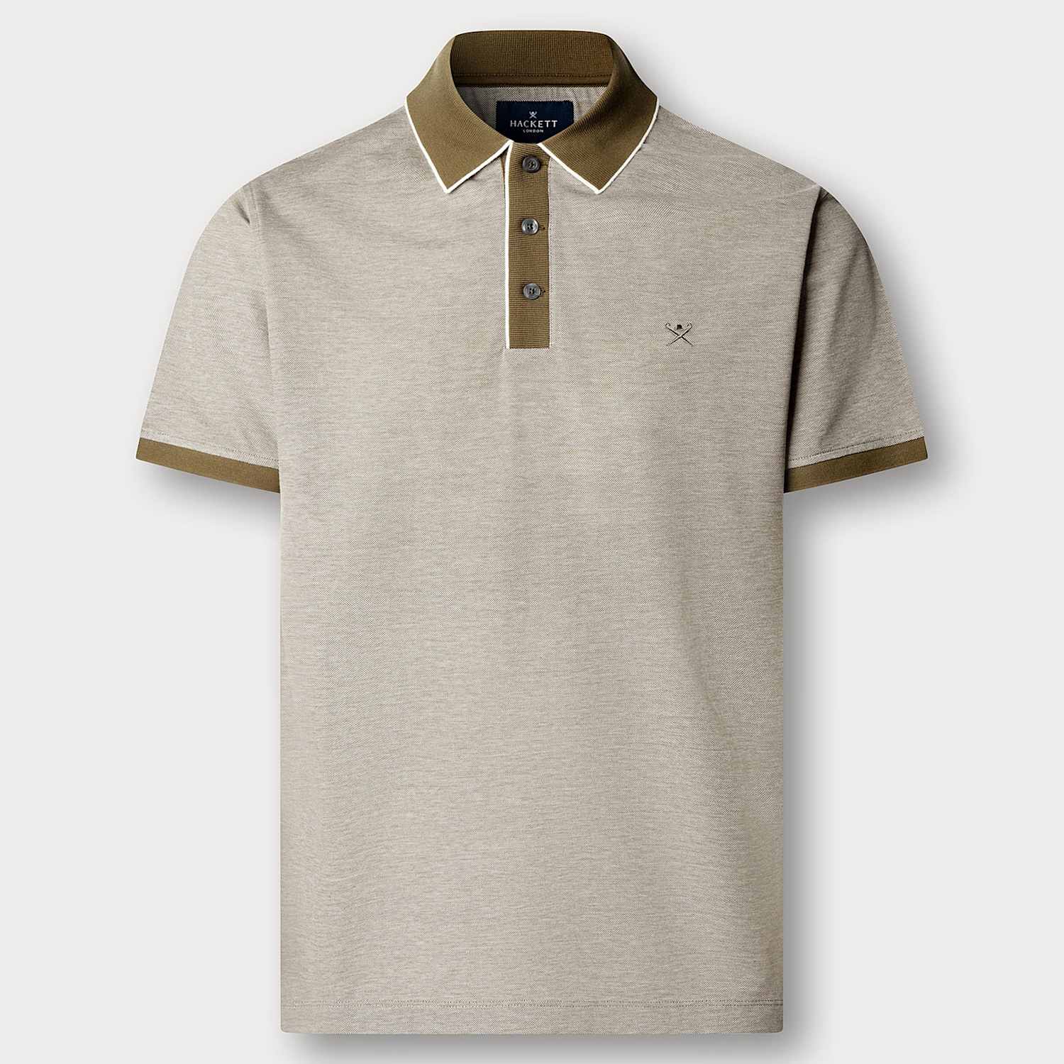 Hackett Men's Pure Cotton Pique Polo Shirt - XL - Green - Available at M&S