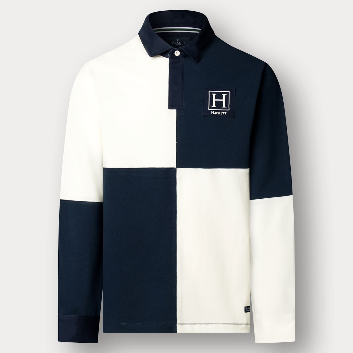 Hackett Men's Pure Cotton Heritage Rugby Shirt - M - Navy Mix - Available at M&S