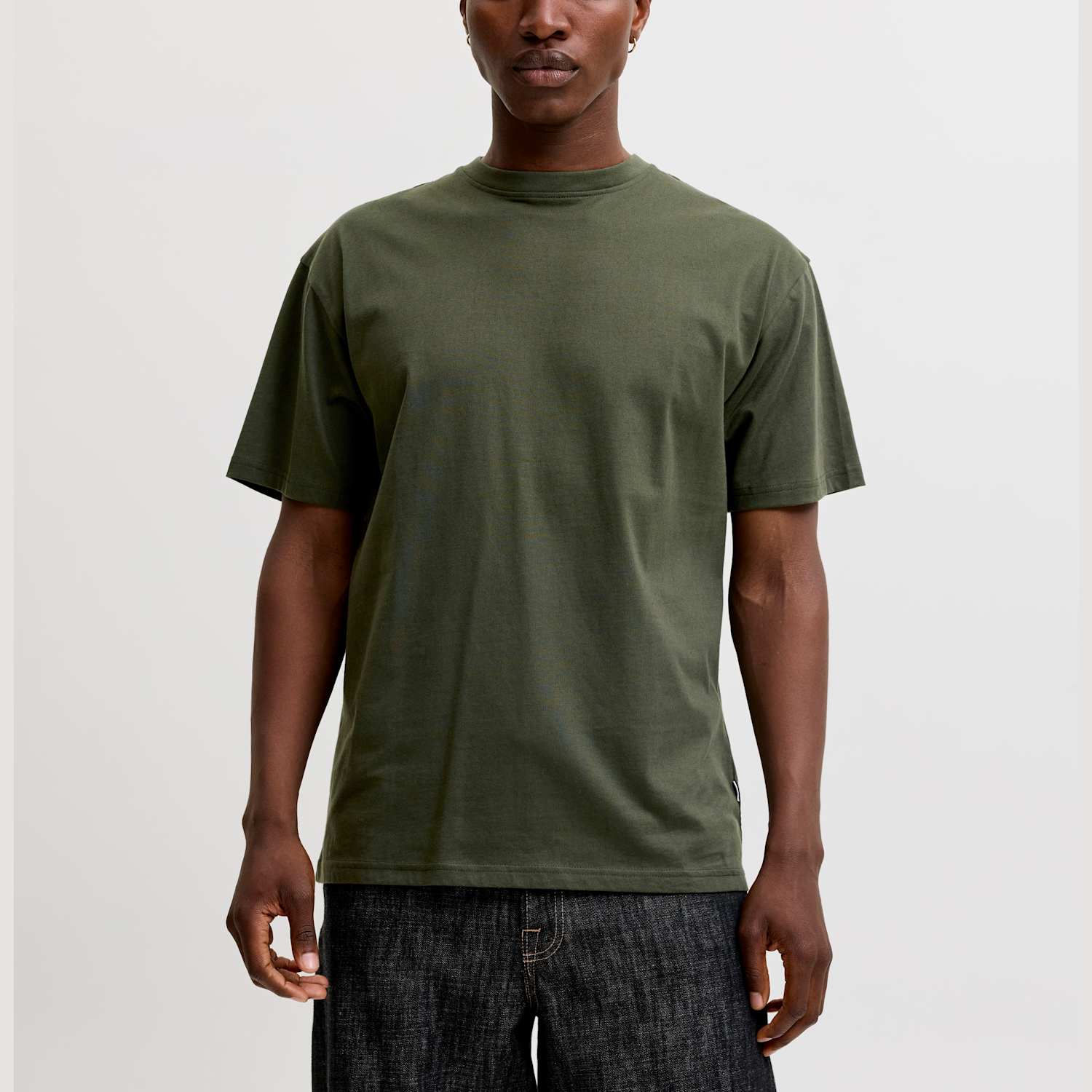 Jack & Jones Men's Pure Cotton Crew Neck T-Shirt - 2XL - Green - Available at M&S