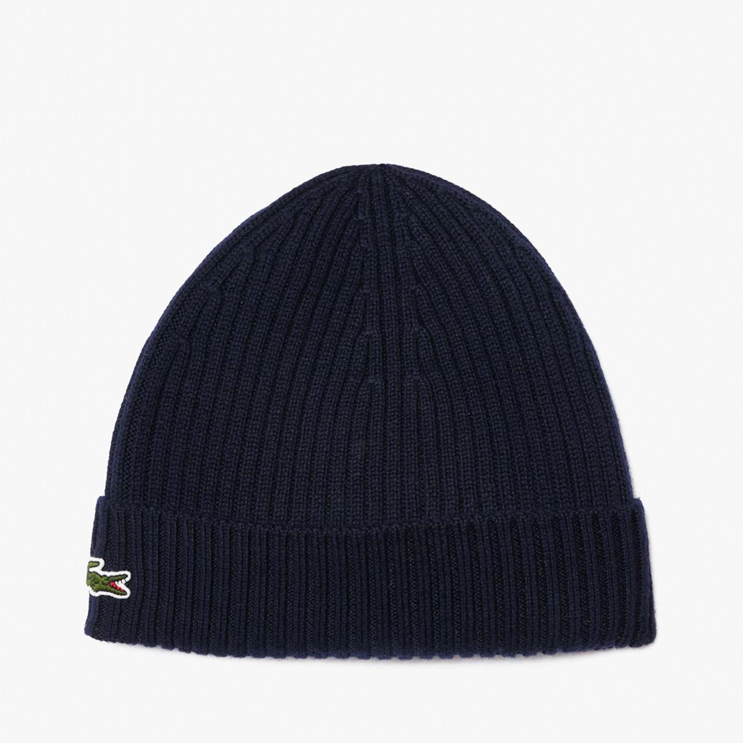 Lacoste Men's Pure Wool Beanie Hat - Navy - Available at M&S