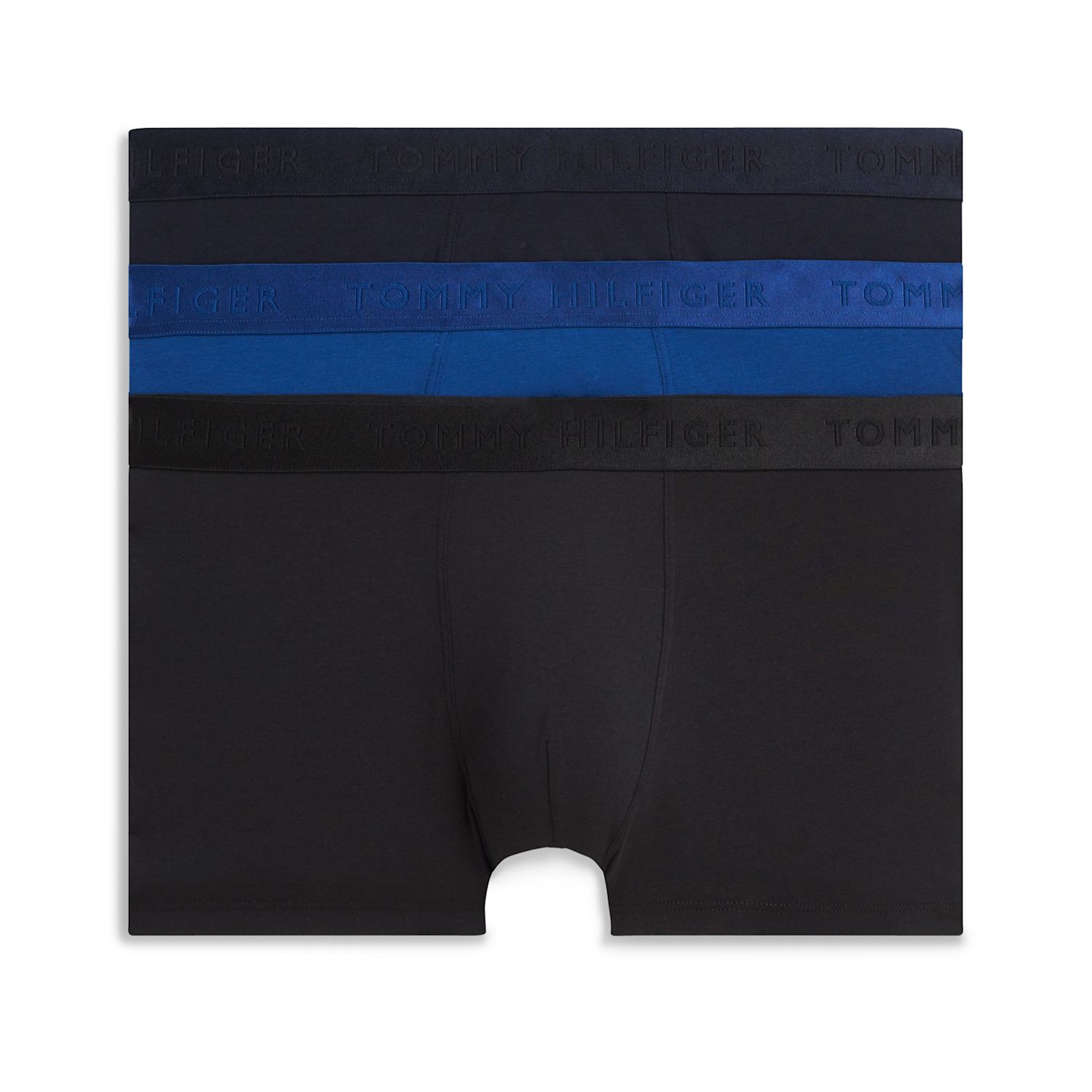 Tommy Hilfiger Men's 3 Pack Everyday Luxe Cotton Modal Trunks - M - Navy Mix - Available at M&S