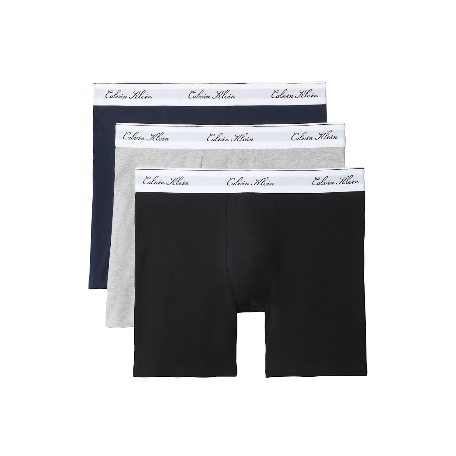 Calvin Klein Men's 3 Pack Icon Cotton Rich Stretch Boxer Briefs - L - Black Mix - Available at M&S