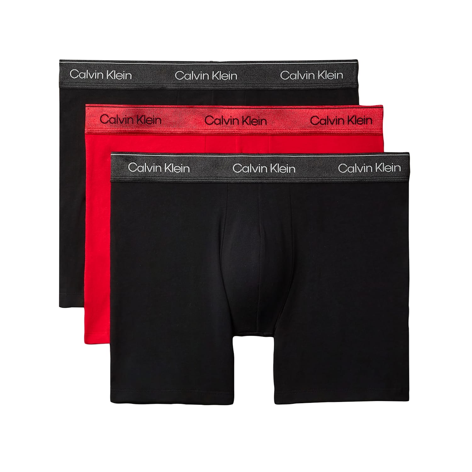 Calvin Klein Men's 3 Pack Icon Cotton Rich Stretch Boxers - XL - Black Mix - Available at M&S