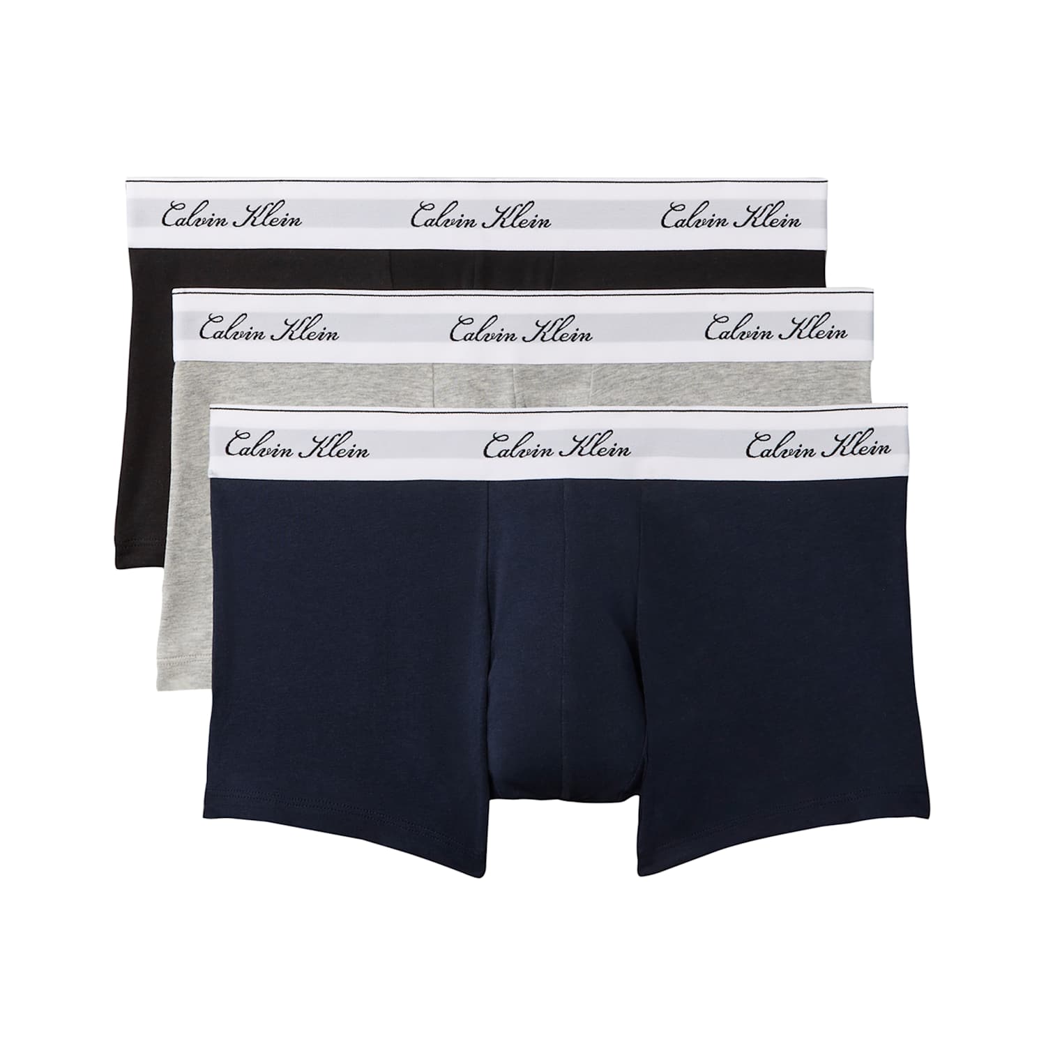 Calvin Klein Men's 3 Pack Icon Cotton Stretch Low Rise Trunks - M - Black Mix - Available at M&S