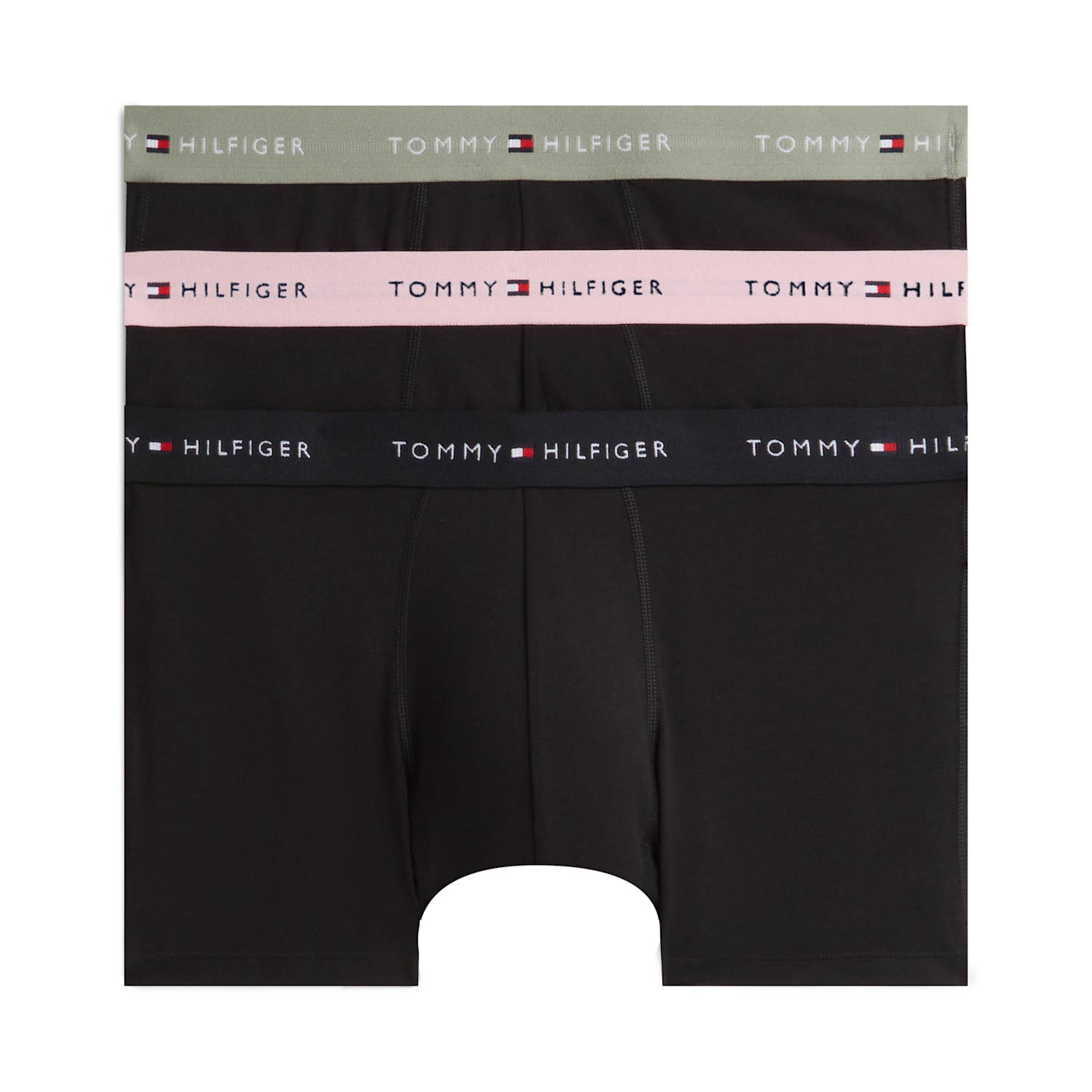 Tommy Hilfiger Men's 3 Pack Signature Essentials Cotton Rich Trunks - M - Black Mix - Available at M&S