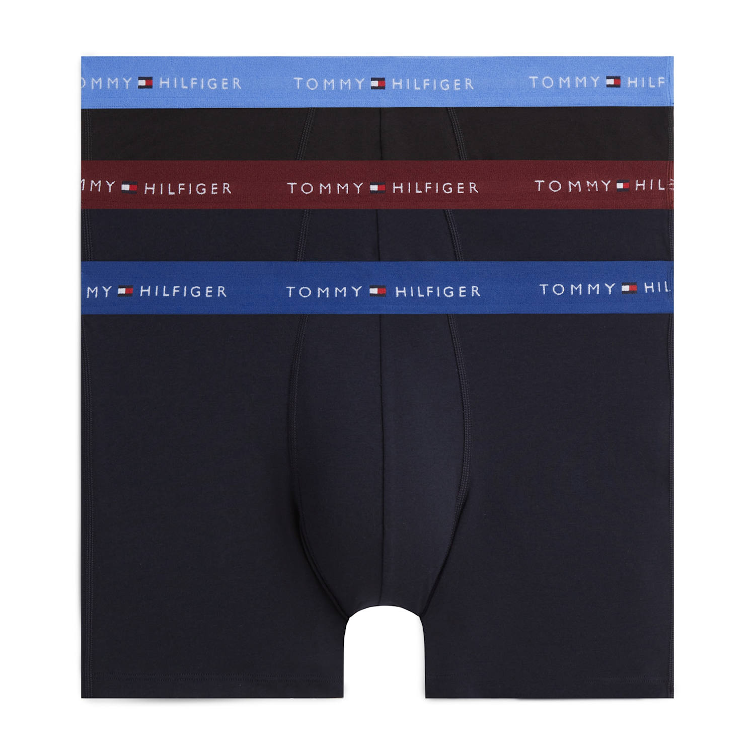 Tommy Hilfiger Men's 3 Pack Signature Essentials Cotton Rich Boxer Briefs - 2XL - Blue Mix - Available at M&S