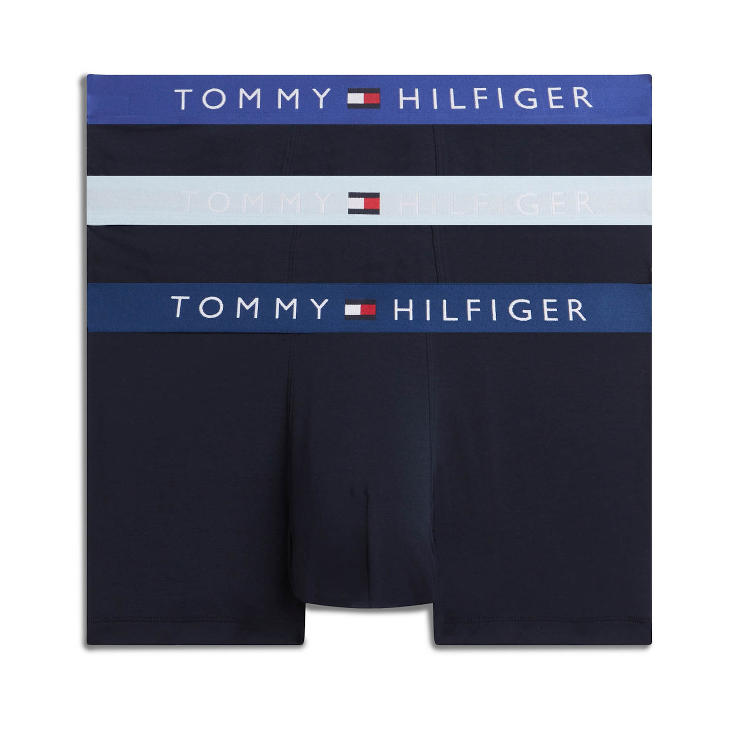 Tommy Hilfiger Men's 3 Pack TH Original Cotton Rich Trunks - M - Navy Mix - Available at M&S