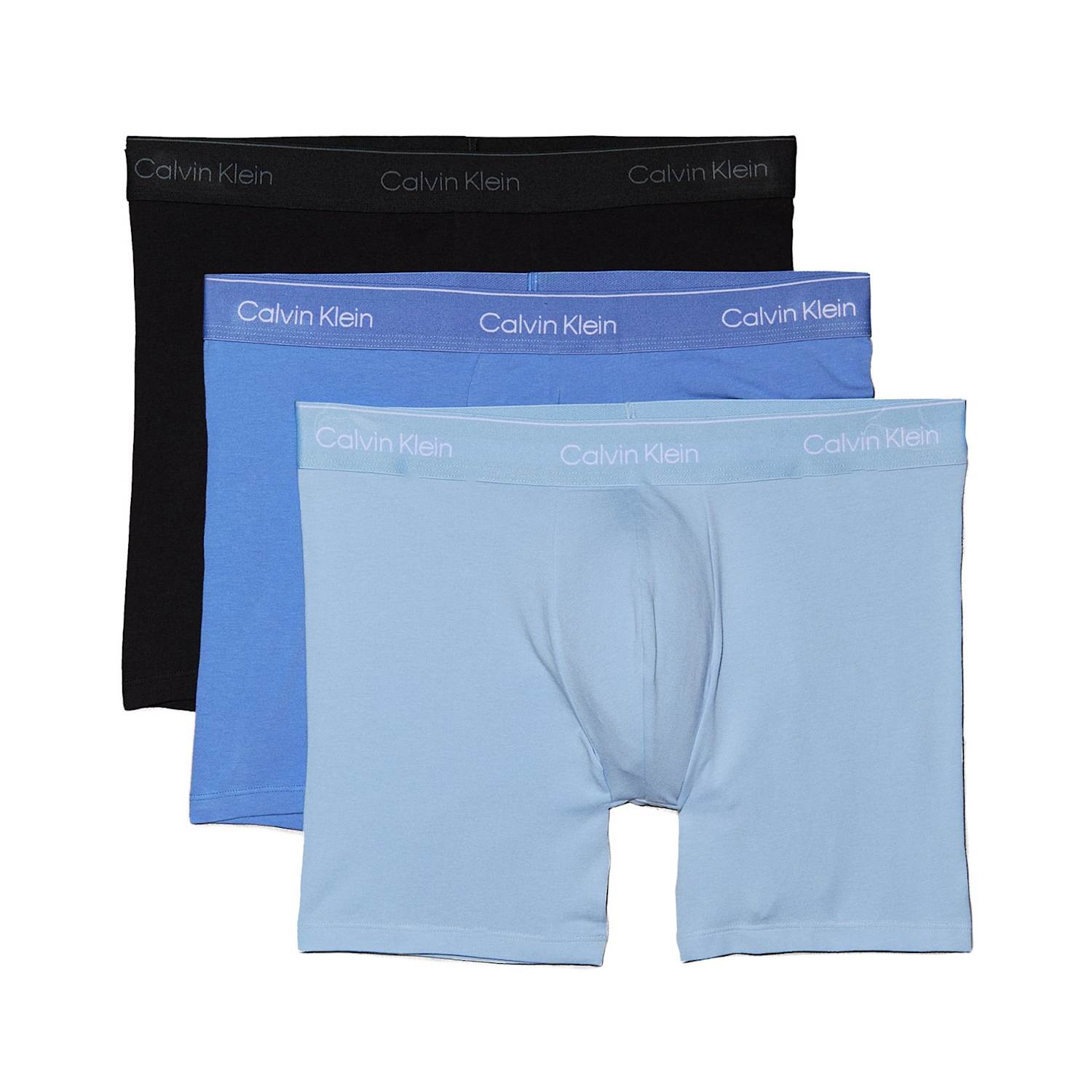 Calvin Klein Men's 3 Pack Icon Cotton Stretch Boxer Briefs - 2XL - Blue Mix - Available at M&S