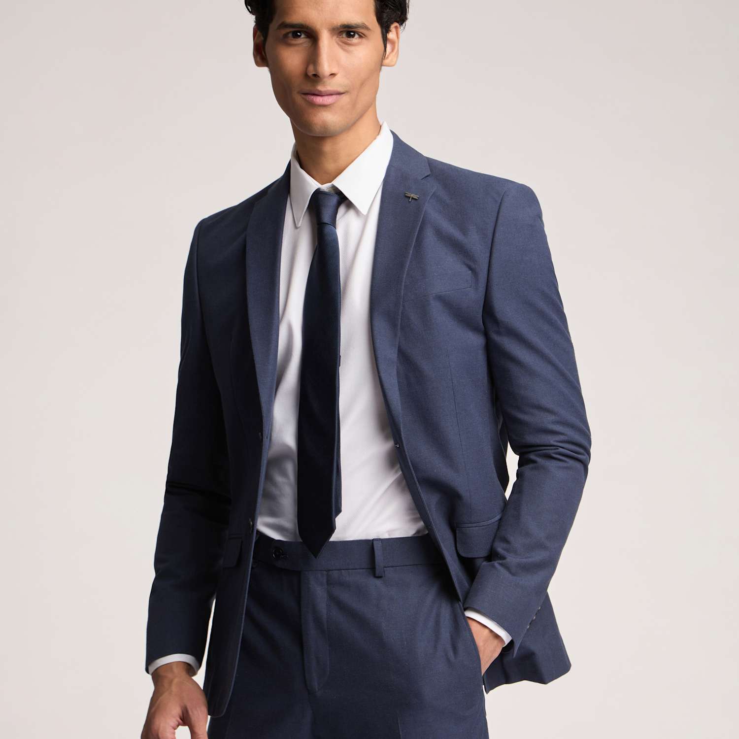 Ted Baker Men's Slim Fit Linen Blend Suit Jacket - 36 - Navy - Available at M&S