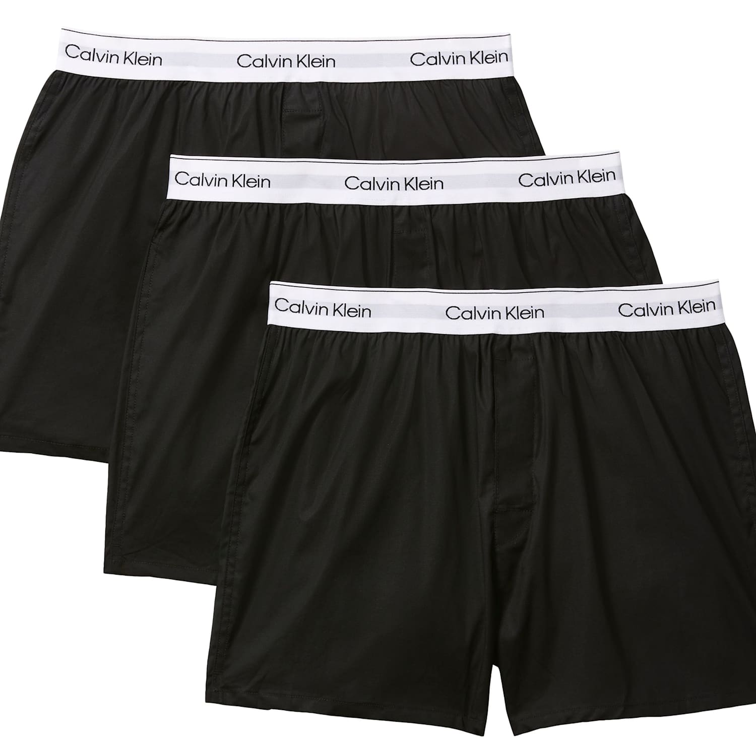 Calvin Klein Men's 3 Pack Icon Cotton Stretch Boxers - M - Black Mix - Available at M&S
