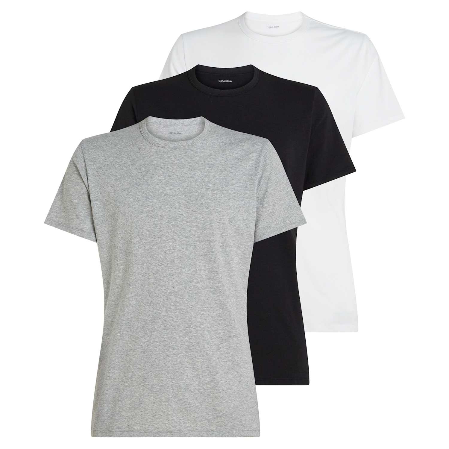 Calvin Klein Men's 3 Pack Cotton Rich Short Sleeve T Shirts - M - Black Mix - Available at M&S