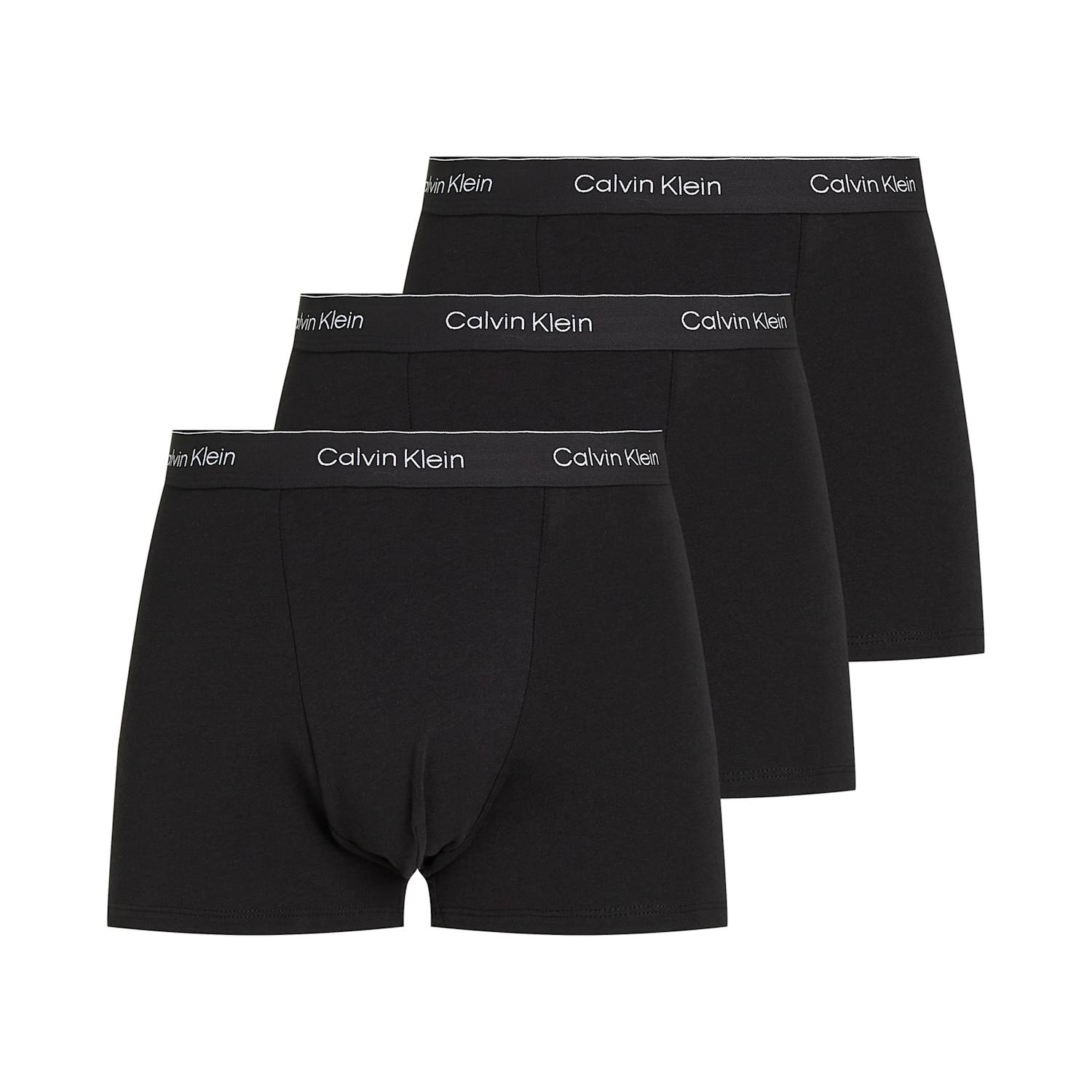 Calvin Klein Men's 3 Pack Icon Cotton Stretch Dart Trunks - 3XL - Black - Available at M&S