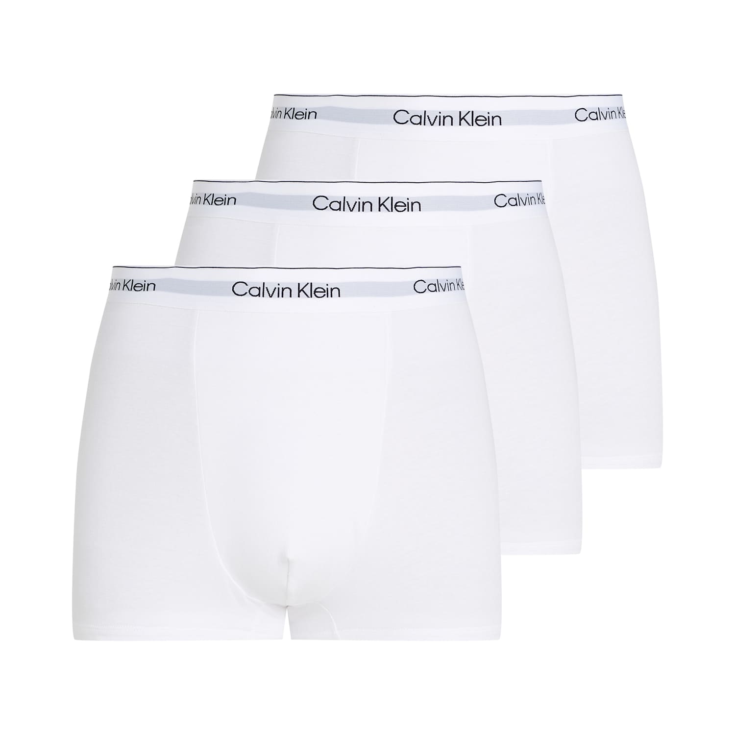 Calvin Klein Men's 3 Pack Icon Cotton Stretch Dart Trunks - 4XL - White - Available at M&S