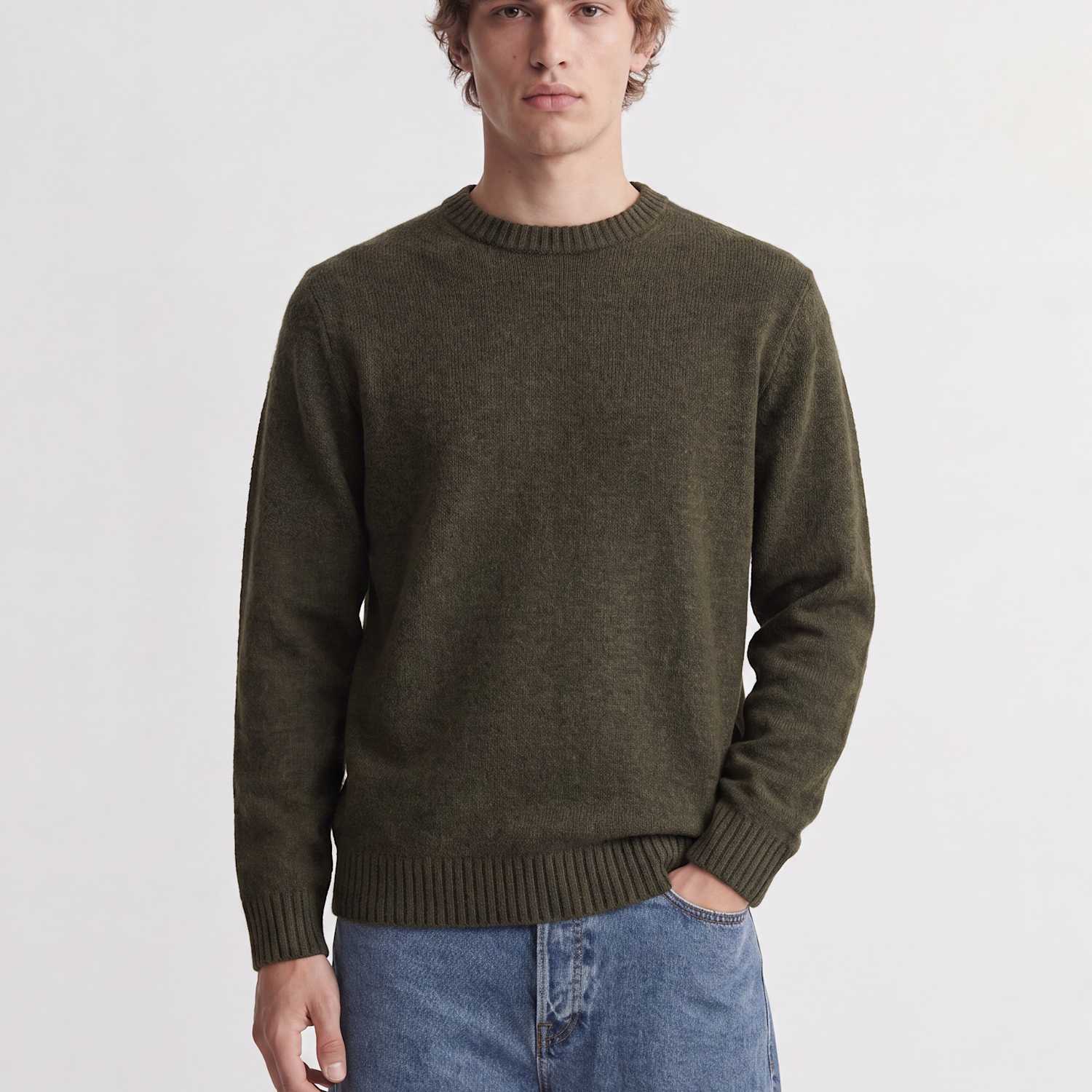 Jack & Jones Men's Crew Neck Jumper - 2XL - Green - Available at M&S