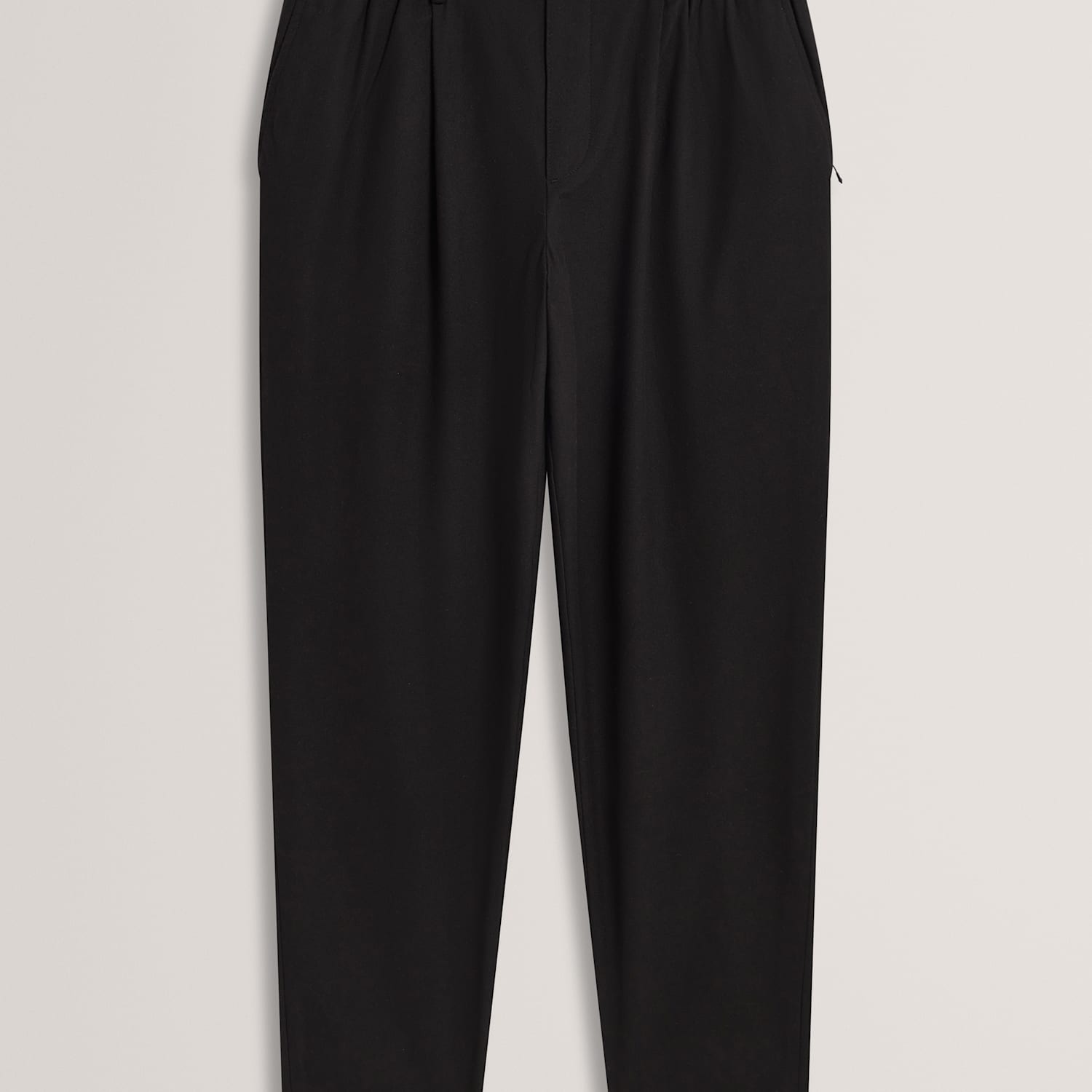 Ted Baker Men's Tapered Fit Flannel Trousers - 36 - Black - Available at M&S