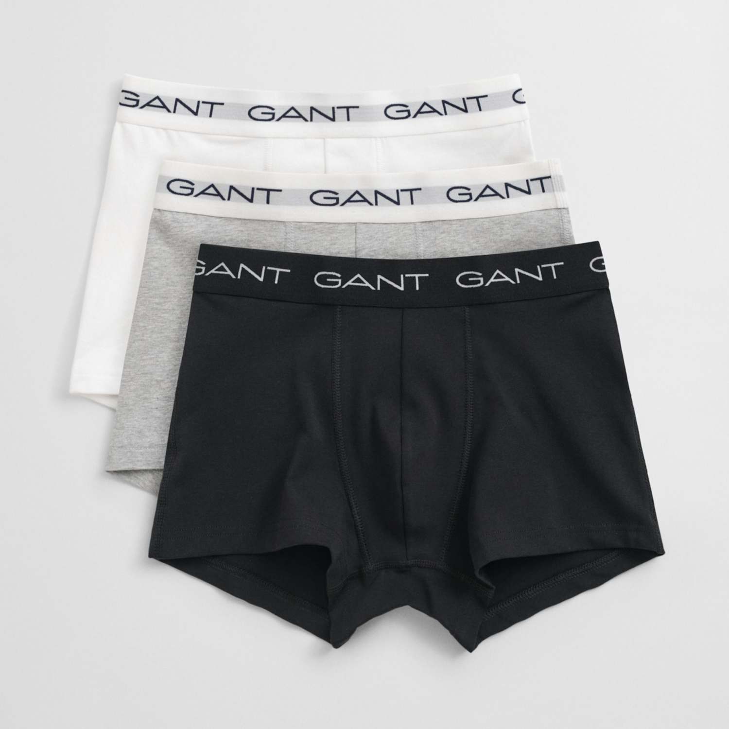 Gant Men's 3 Pack Cotton Rich Trunks - M - Grey Mix - Available at M&S