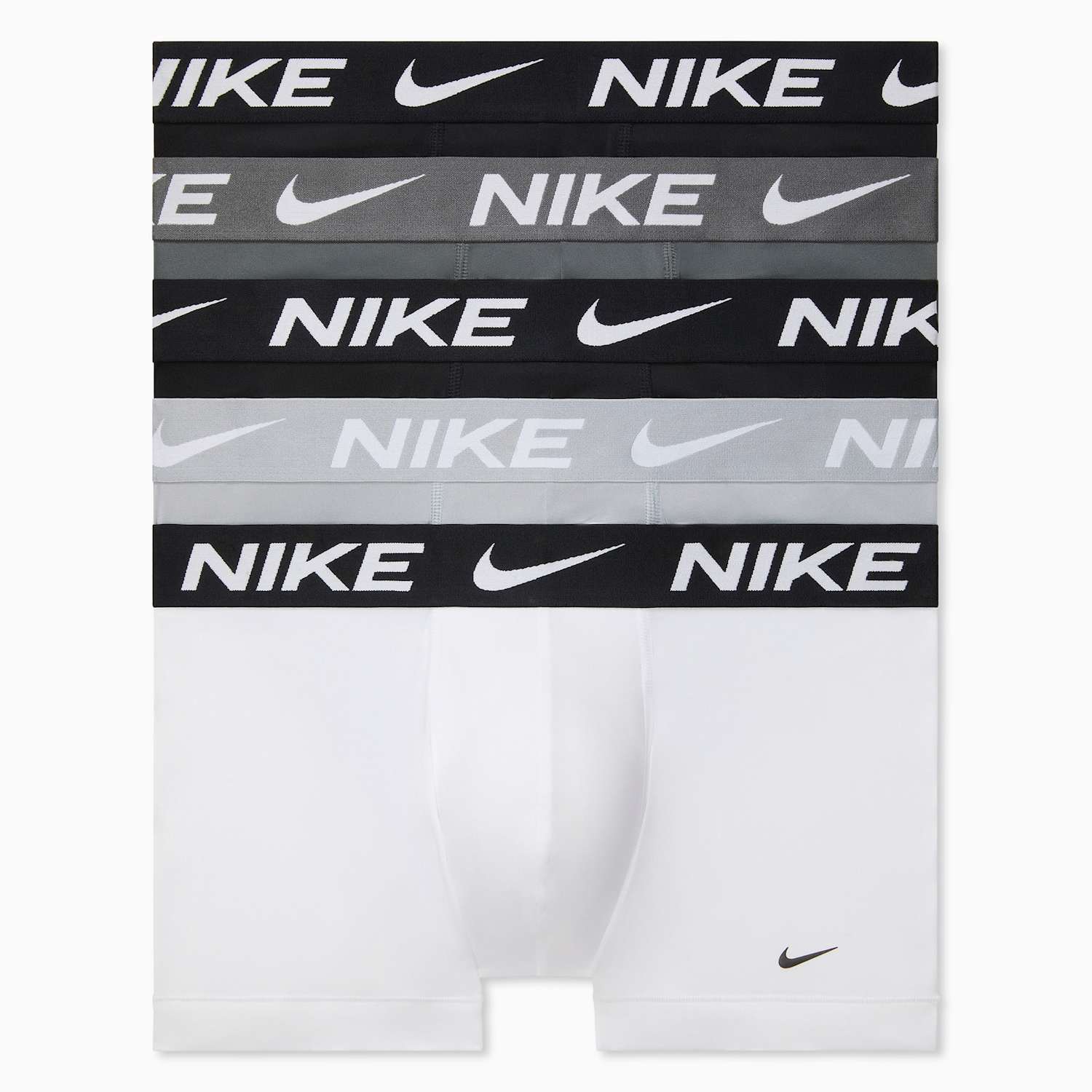 Nike Men's 5 Pack Essential Micro Stretch Trunks - L - Grey Mix - Available at M&S