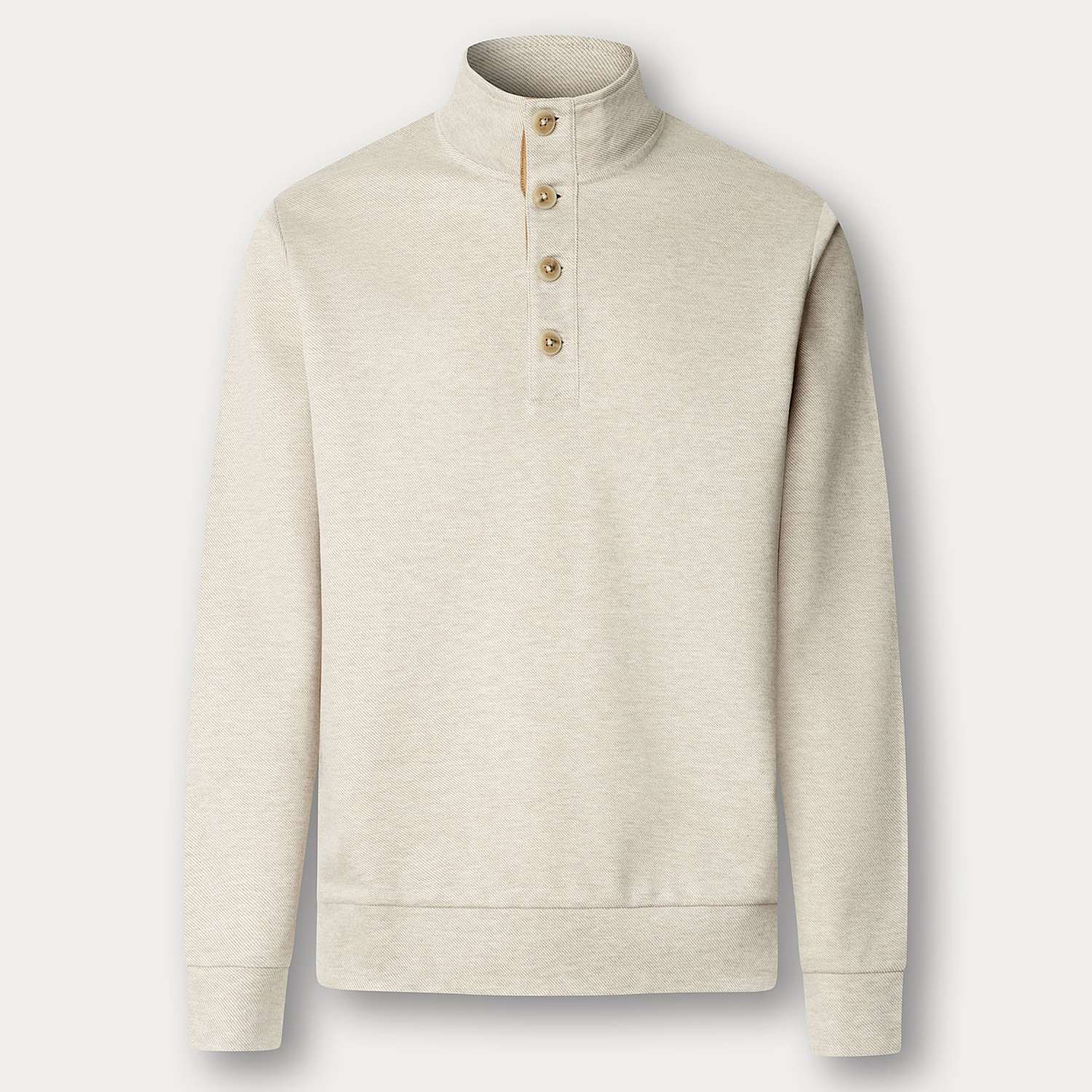 Hackett Men's Pure Cotton Half Placket Sweatshirt - M - Beige - Available at M&S