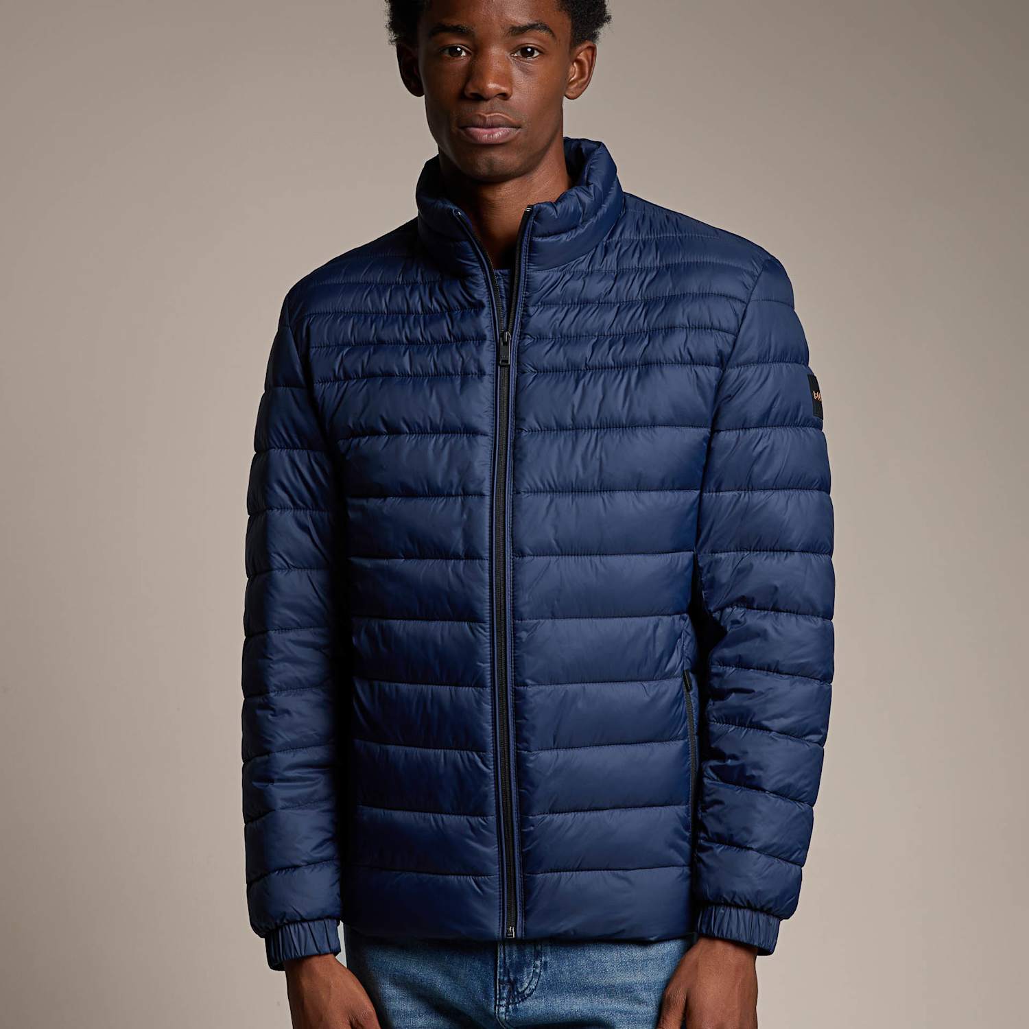 Boss Men's Oden2 Quilted Puffer Jacket - XL - Navy - Available at M&S