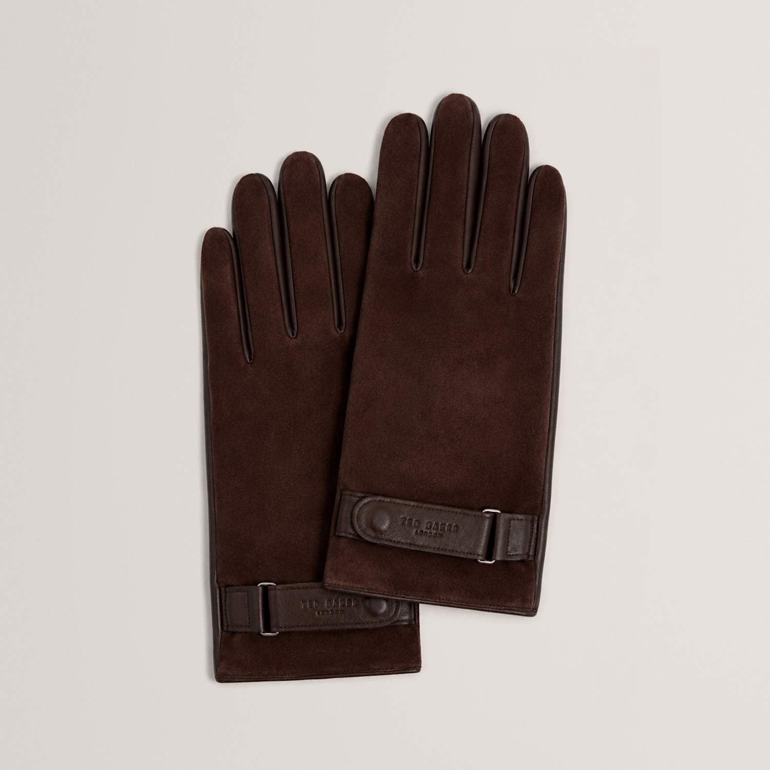 Ted Baker Men's Suede & Leather Gloves - L - XL - Brown - Available at M&S