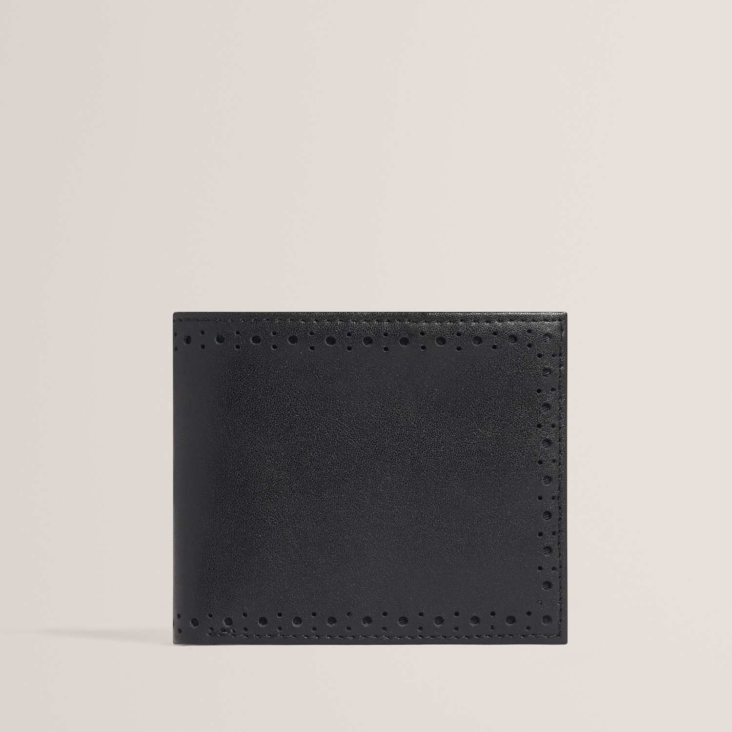 Ted Baker Men's Leather Brogue Detail Wallet - Black - Available at M&S