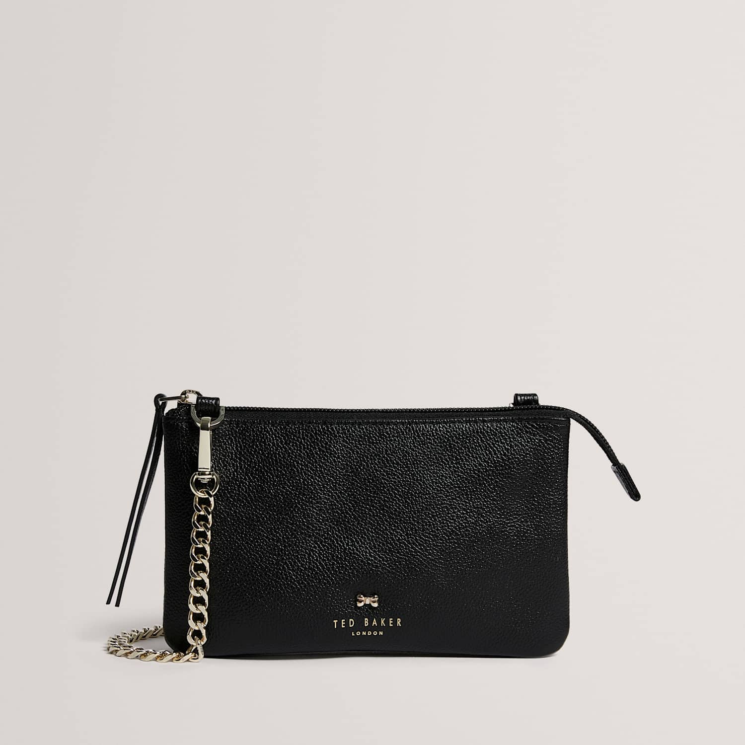 Ted Baker Women's Leather Chain Strap Cross Body Bag - Black - Available at M&S