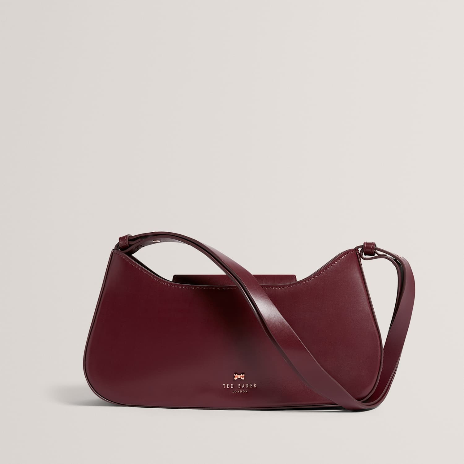 Ted Baker Women's Leather Shoulder Bag - Dark Red - Available at M&S