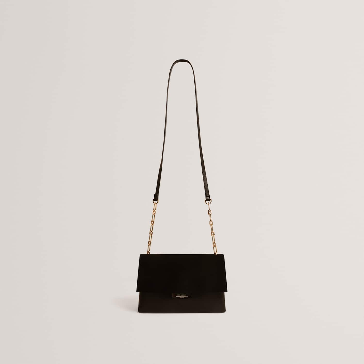 Ted Baker Women's Leather Push Lock Flap Small Cross Body Bag - Black - Available at M&S
