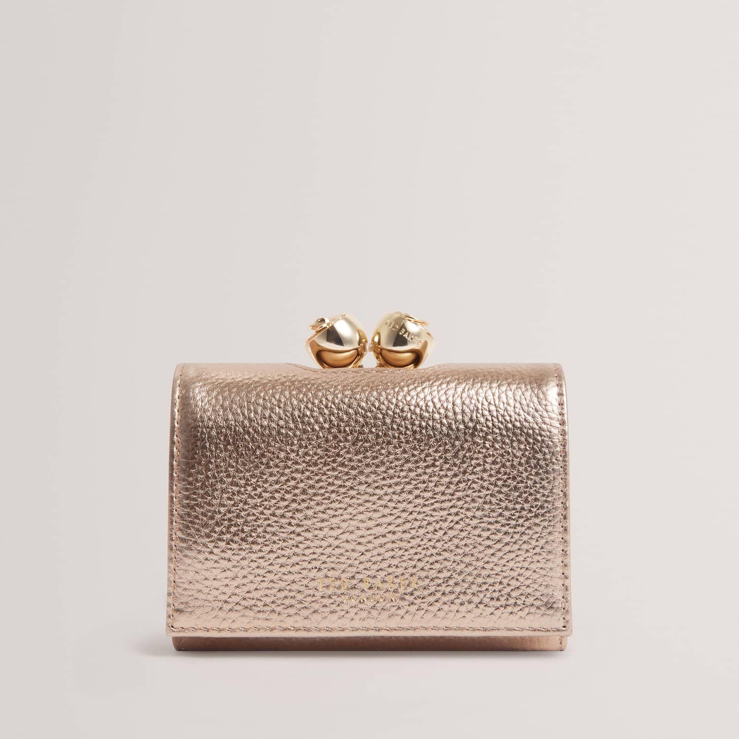 Ted Baker Women's Leather Small Bobble Purse - Gold - Available at M&S