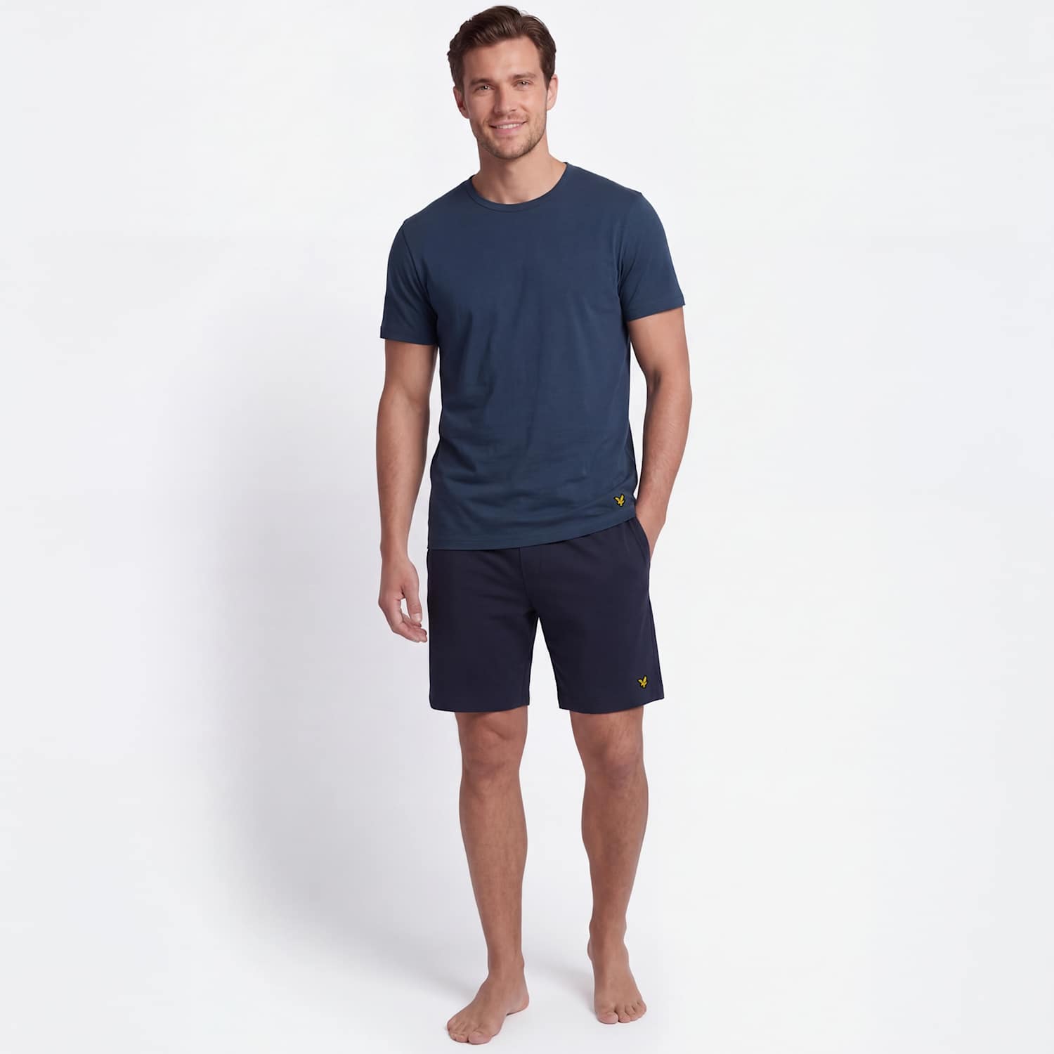 Lyle & Scott Men's Cotton Rich Pyjama Gift Set - M - Blue - Available at M&S