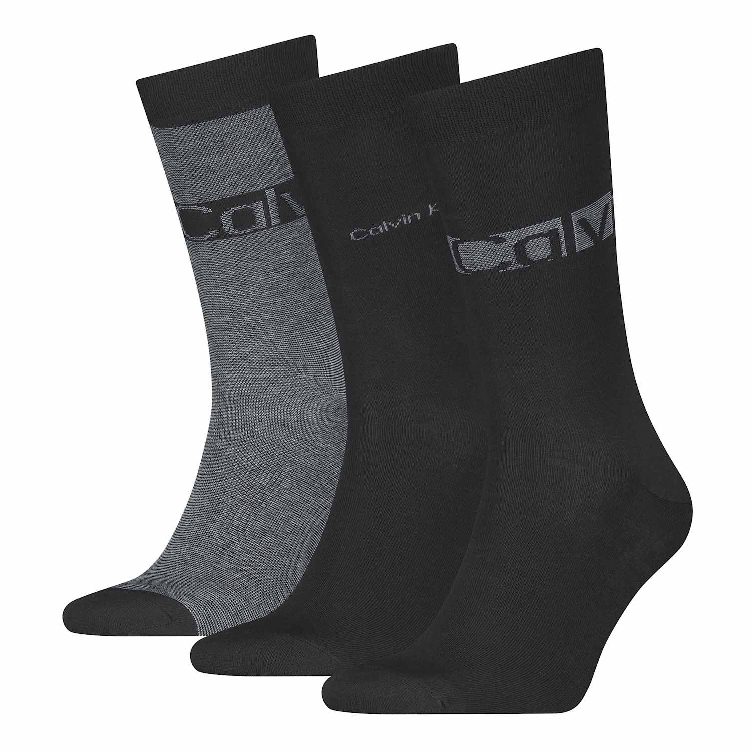 Calvin Klein Men's 3 Pack CK Cotton Rich Socks - Black - Available at M&S