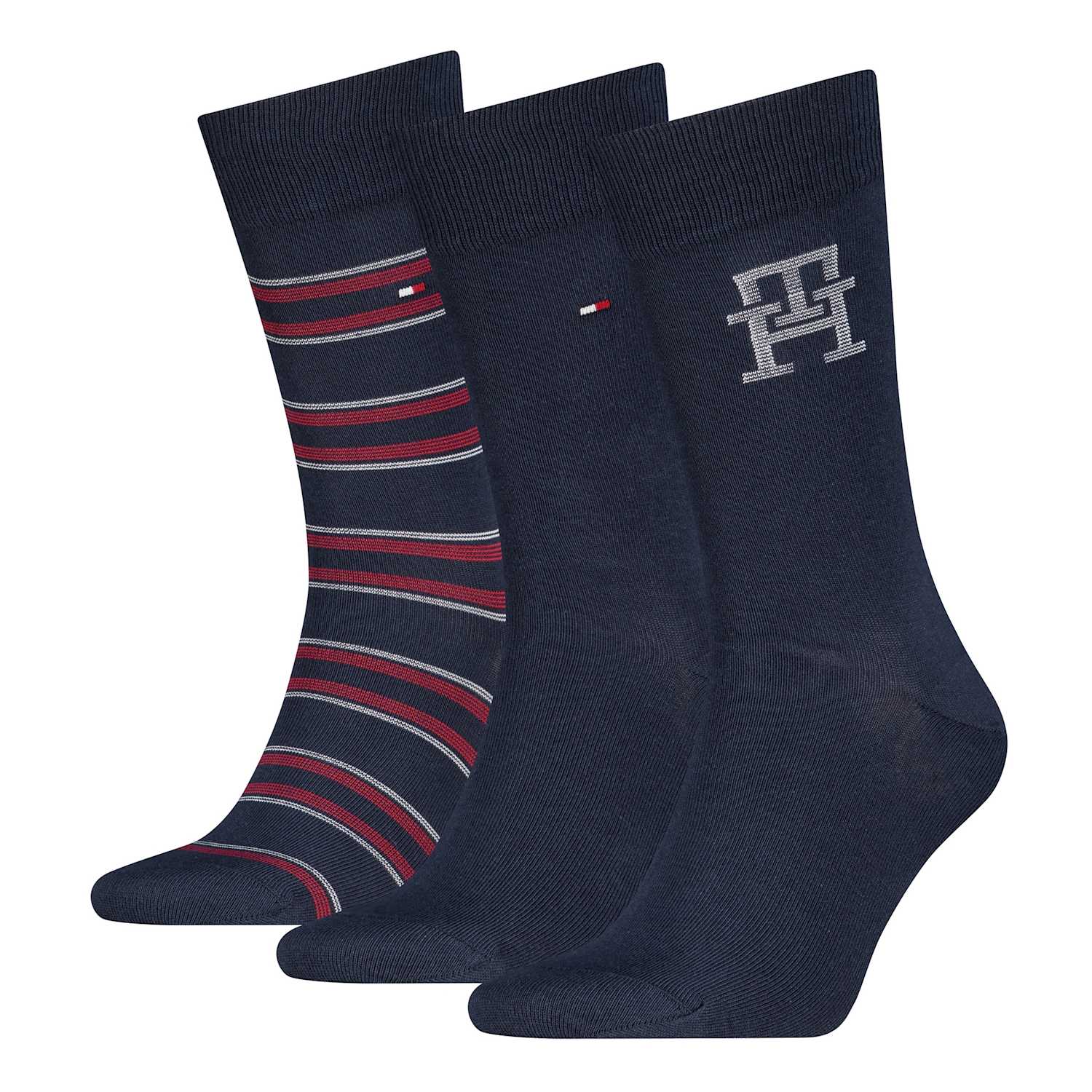 Tommy Hilfiger Men's 3 Pack Cotton Rich Socks - 9-11 - Black Mix - Available at M&S