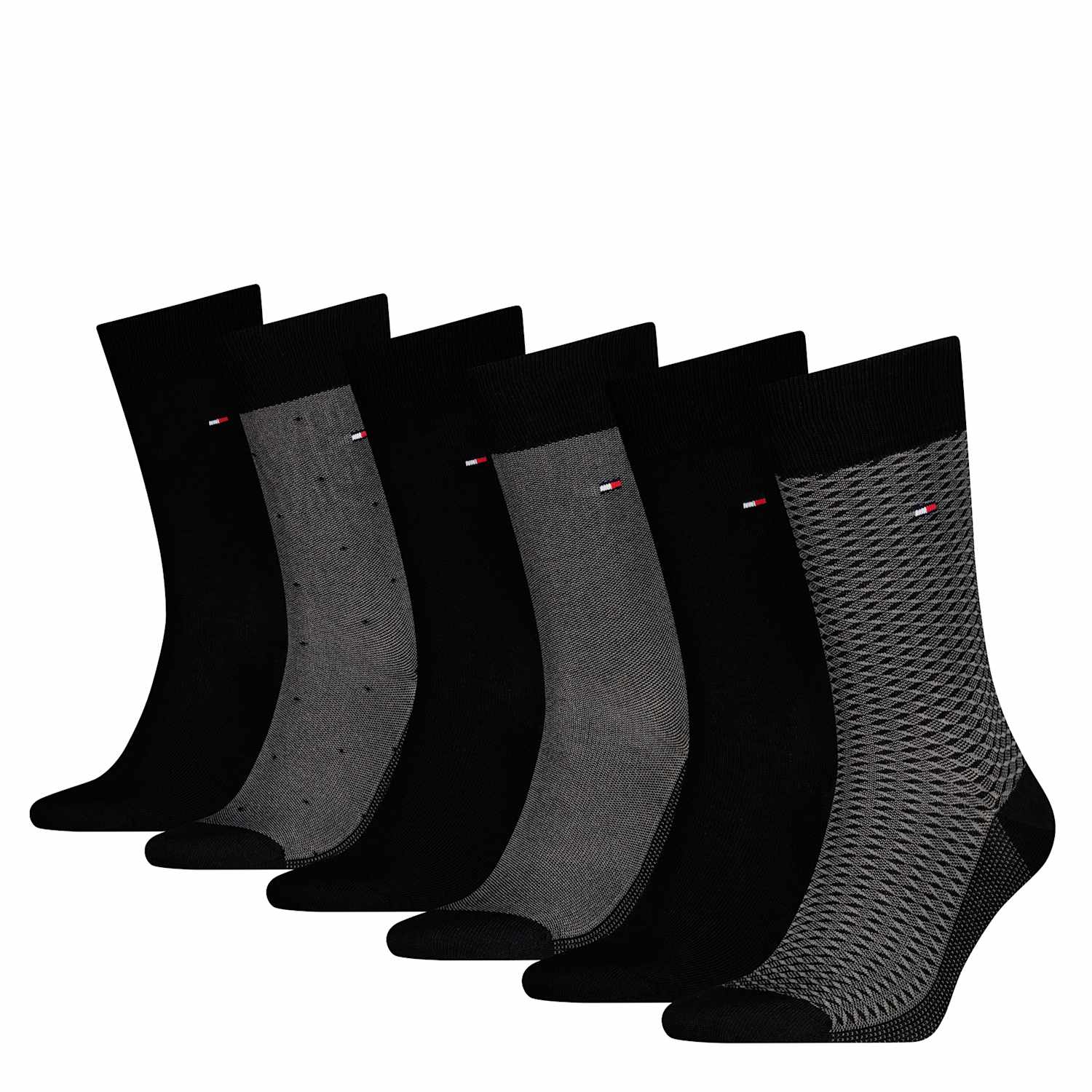 Tommy Hilfiger Men's 6 Pack Cotton Rich Trainer Liners - 9-11 - Black Mix - Available at M&S