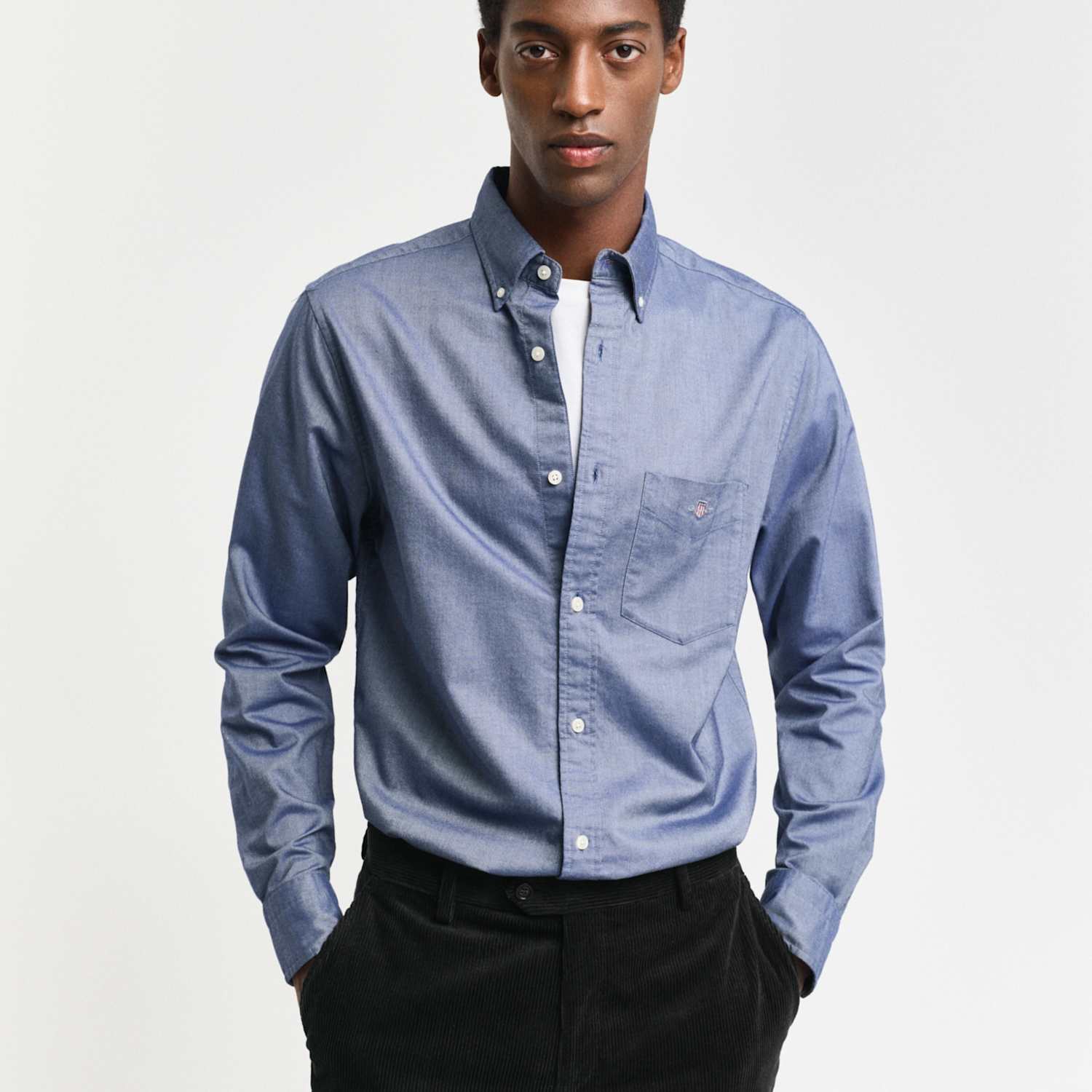 Gant Men's Regular Fit Pure Cotton Oxford Shirt - S - Dark Blue - Available at M&S