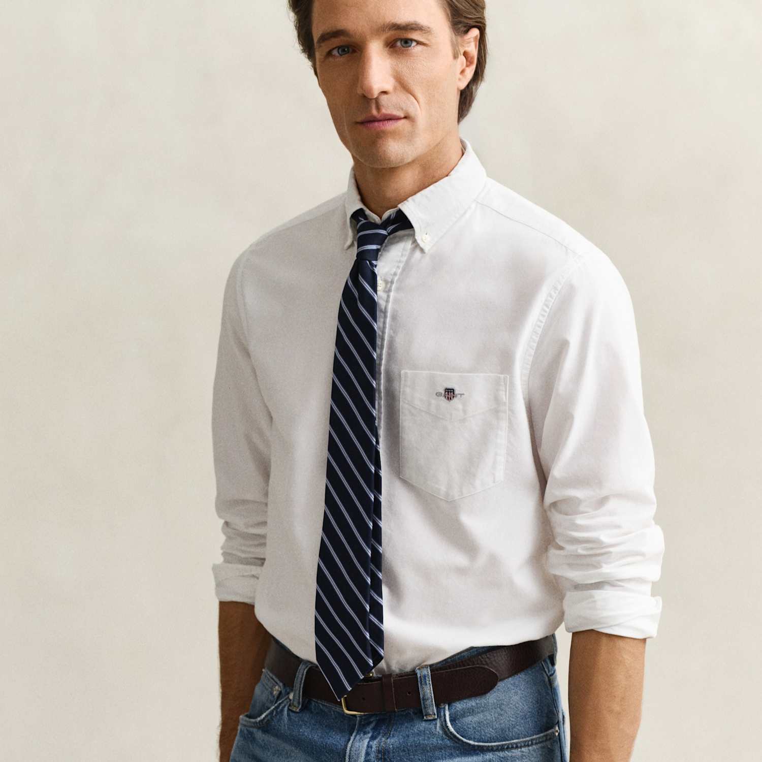 Gant Men's Regular Fit Pure Cotton Oxford Shirt - M - White - Available at M&S