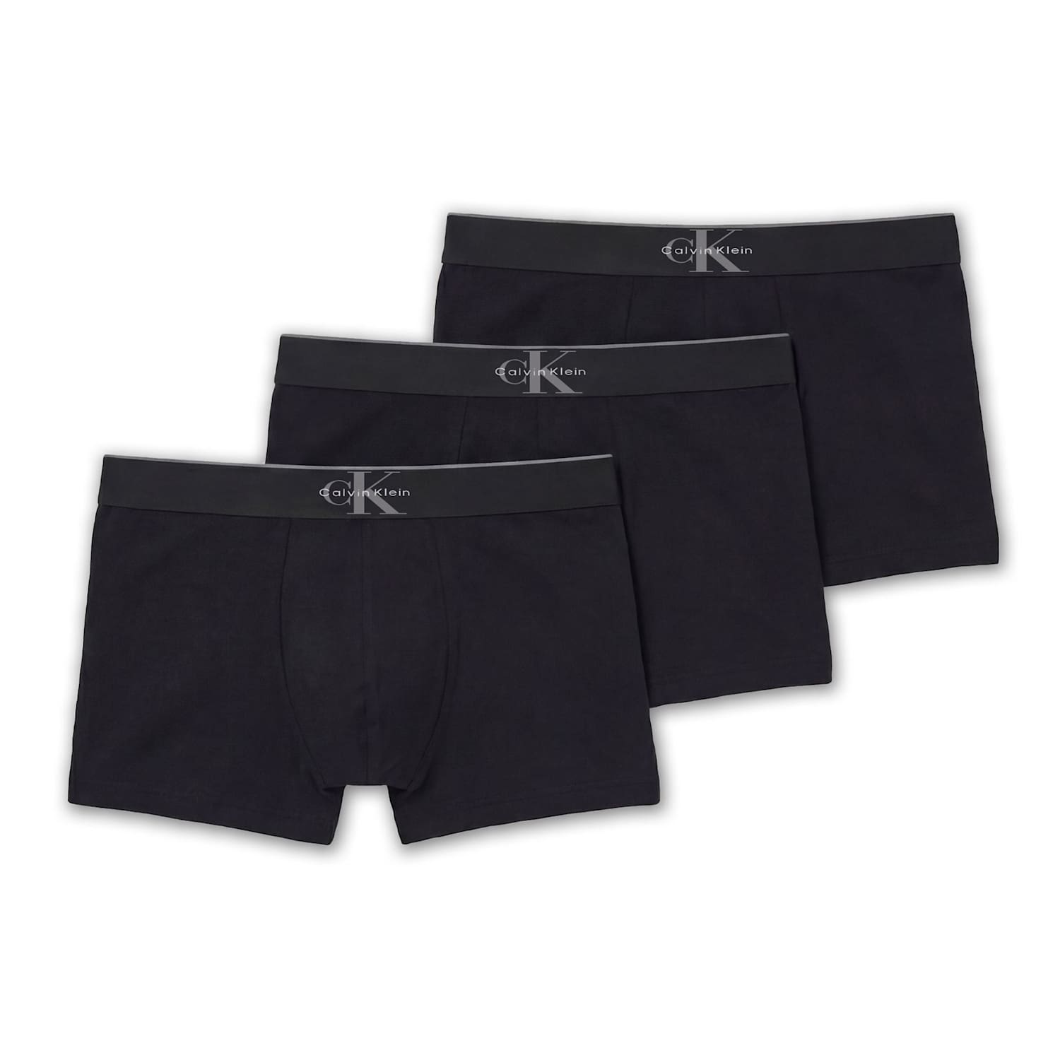Calvin Klein Men's CK Archive 3 Pack Cotton Stretch Trunks - XL - Black - Available at M&S